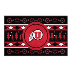 Logo Brands Utah Utes 19" x 30" Holiday Sweater Starter Mat