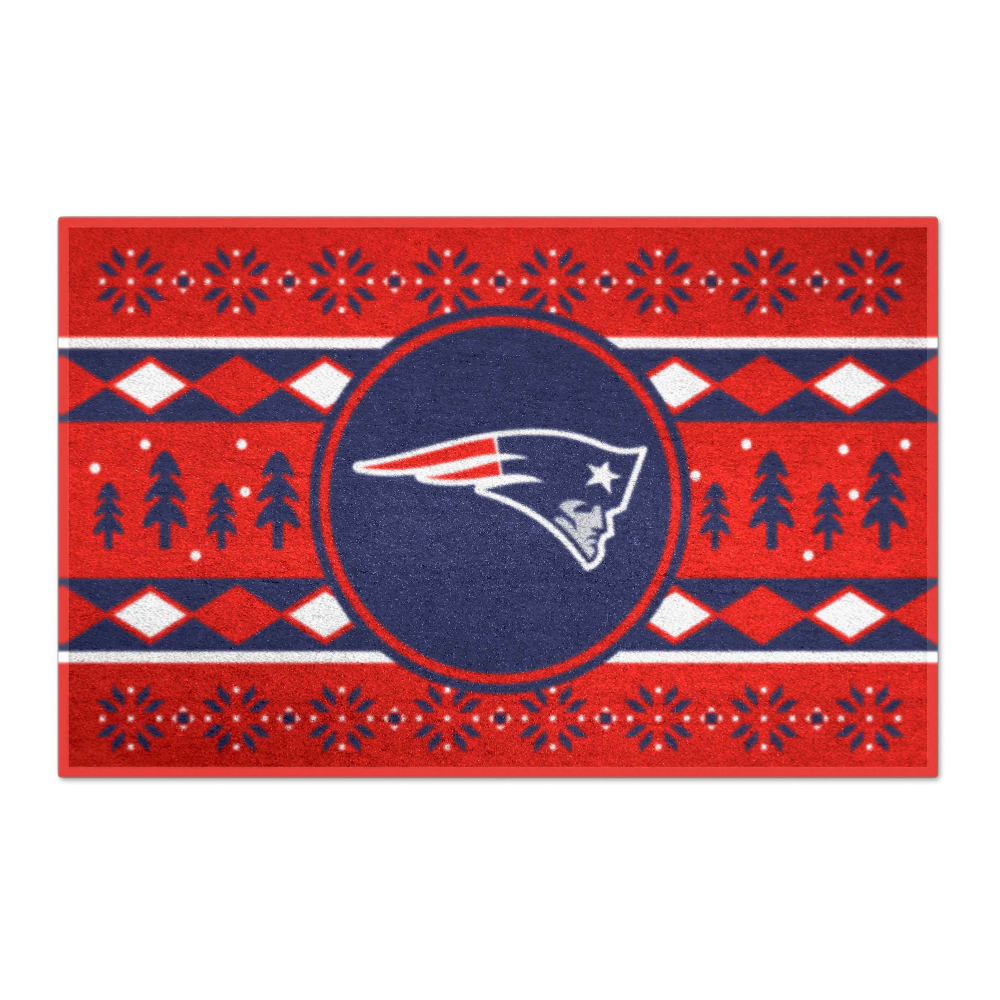 Logo Brands New England Patriots 19" x 30" Holiday Sweater Starter Mat