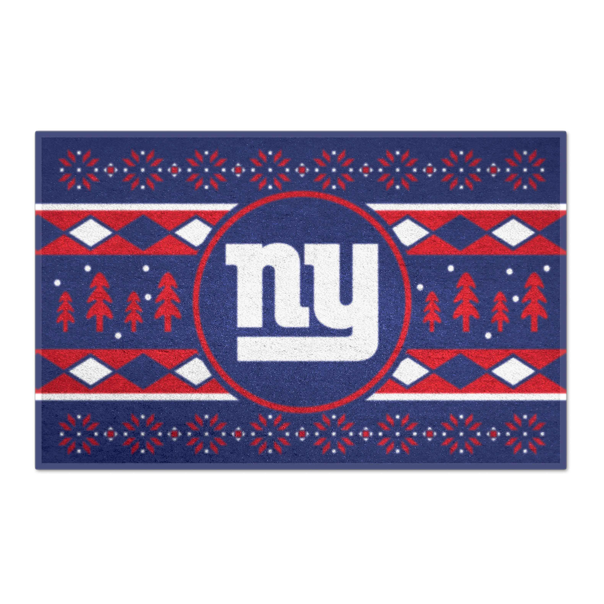 Logo Brands New York Giants 19" x 30" Holiday Sweater Starter Mat