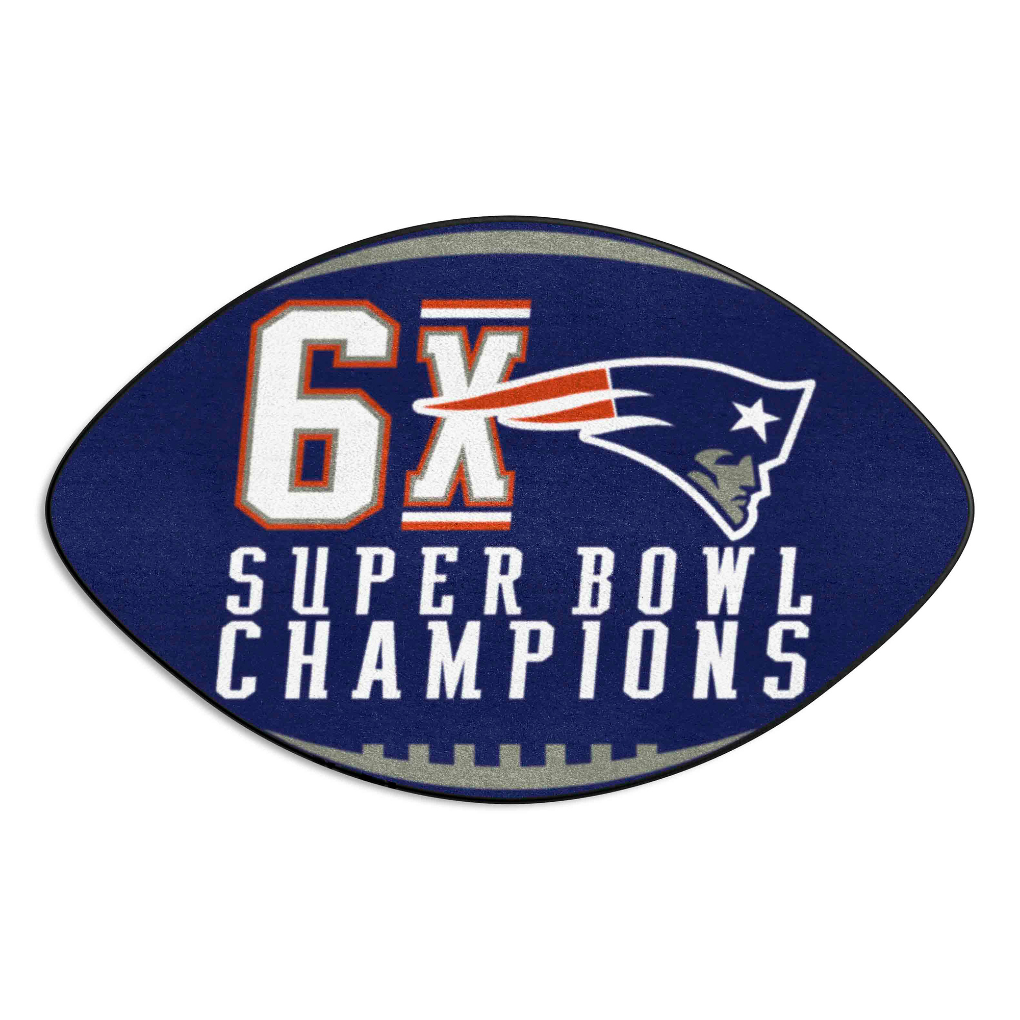 Logo Brands New England Patriots 6X Super Bowl Champions 22" x 29.5" Football Mat