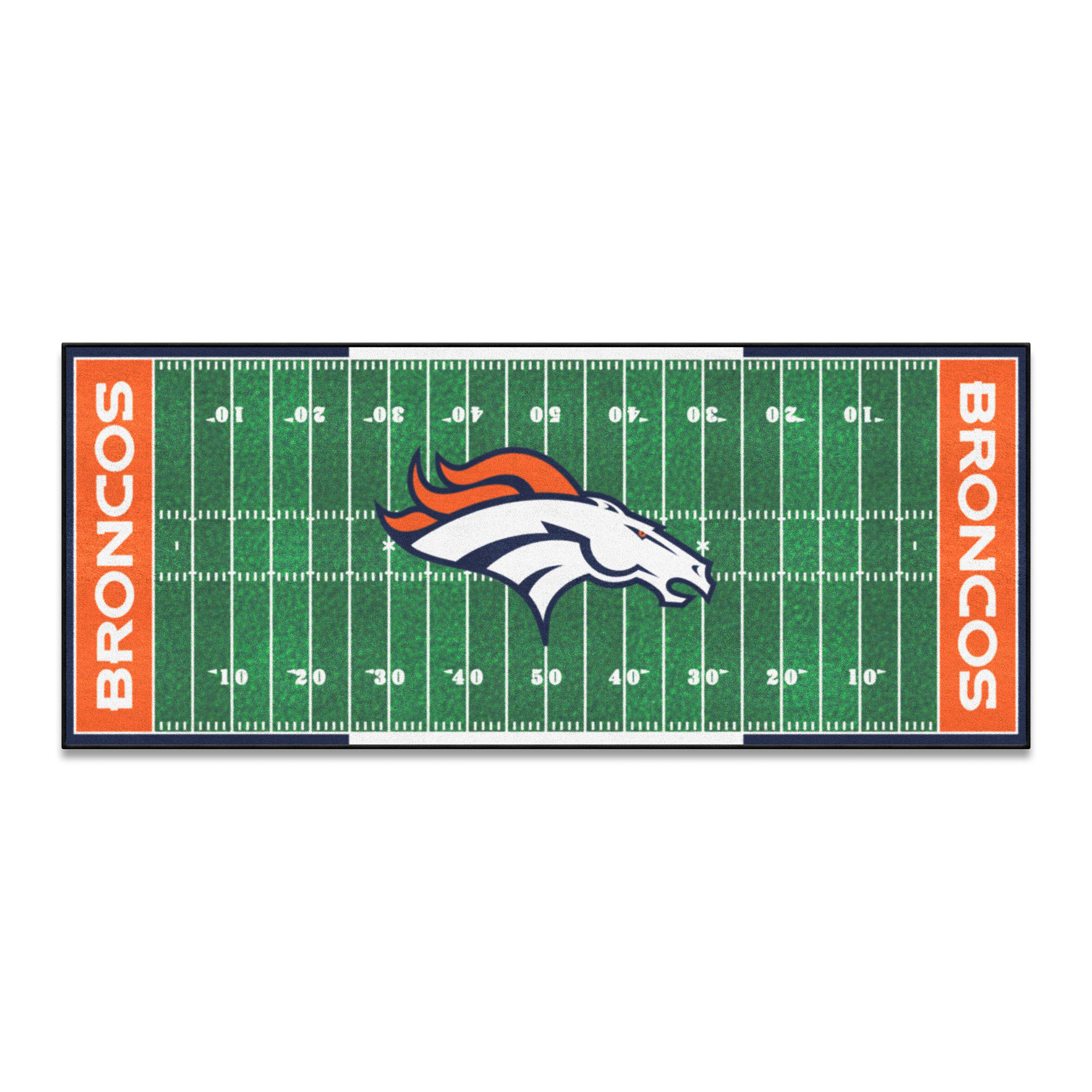 Logo Brands Denver Broncos 30" x 72" Football Field Runner