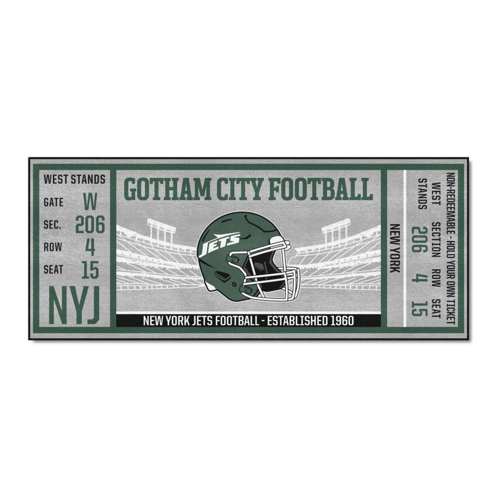 Logo Brands New York Jets 30" x 72" Ticket Runner