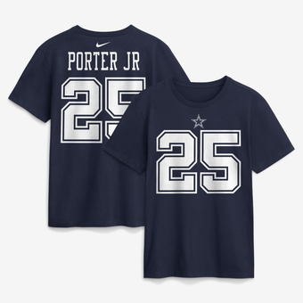 Men's Nike Joey Porter Jr. Navy Dallas Cowboys Name & Number T-Shirt
