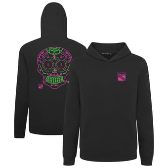Youth Levelwear Black New York Rangers Sugar Skull Junior Podium Hoodie
