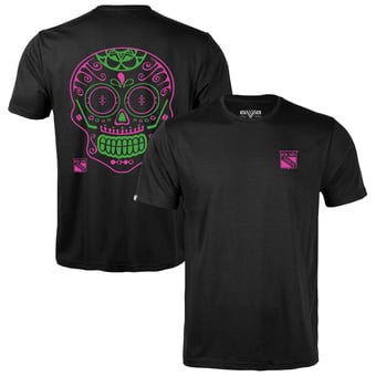Men's Levelwear Black New York Rangers DOTD Sugar Skull Richmond T-Shirt