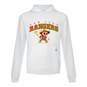 Men's Levelwear White New York Rangers DOTD Sugar Skull Player Relay Hooded T-Shirt
