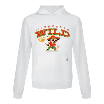 Men's Levelwear White Minnesota Wild DOTD Sugar Skull Player Relay Hooded T-Shirt