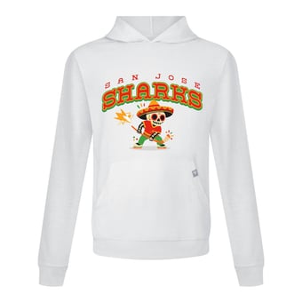 Men's Levelwear White San Jose Sharks DOTD Sugar Skull Player Relay Hooded T-Shirt