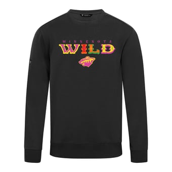 Men's Levelwear Black Minnesota Wild DOTD Fiesta Text Zane Sweatshirt