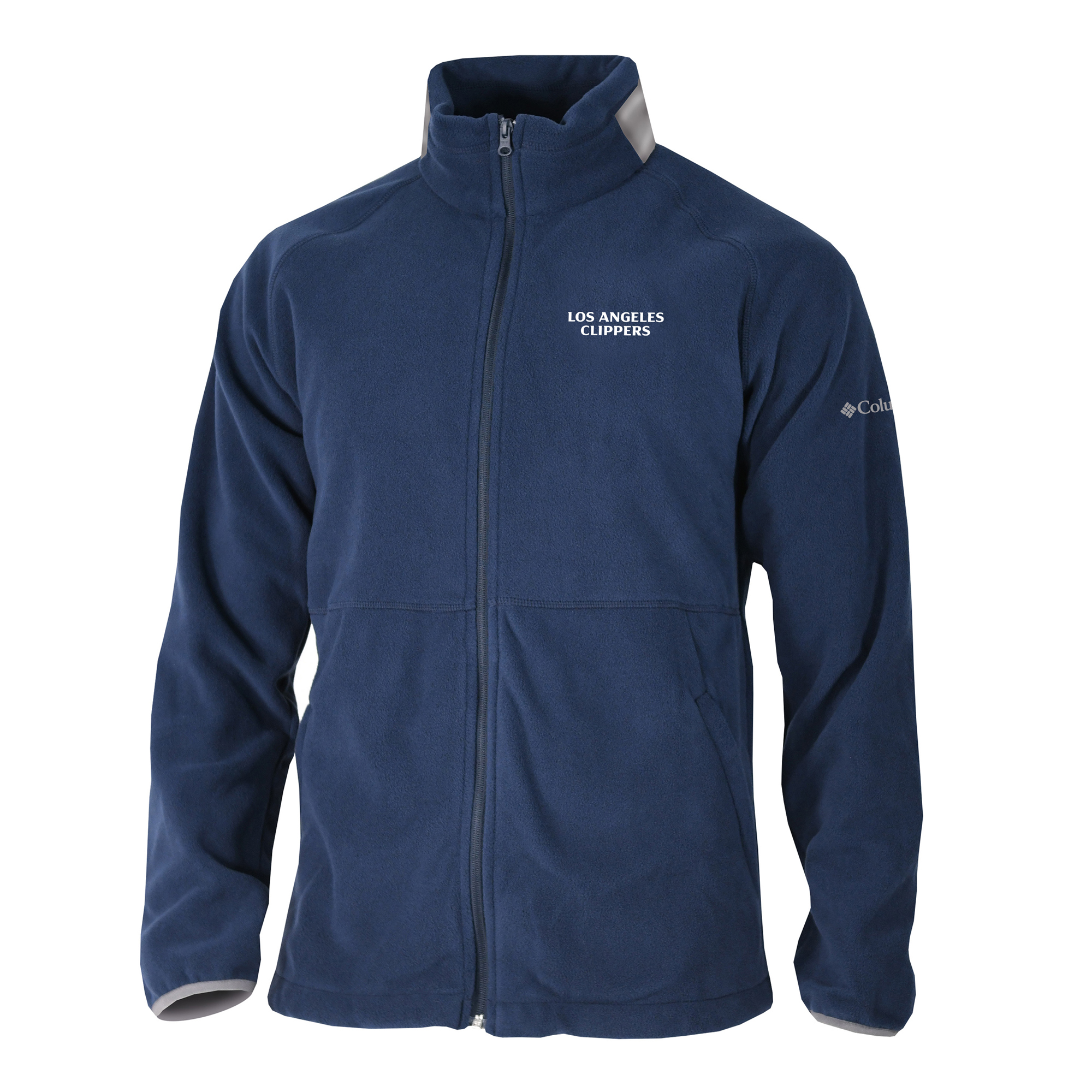 Men's Columbia Navy LA Clippers Everest Ridge Full-Zip Fleece Jacket