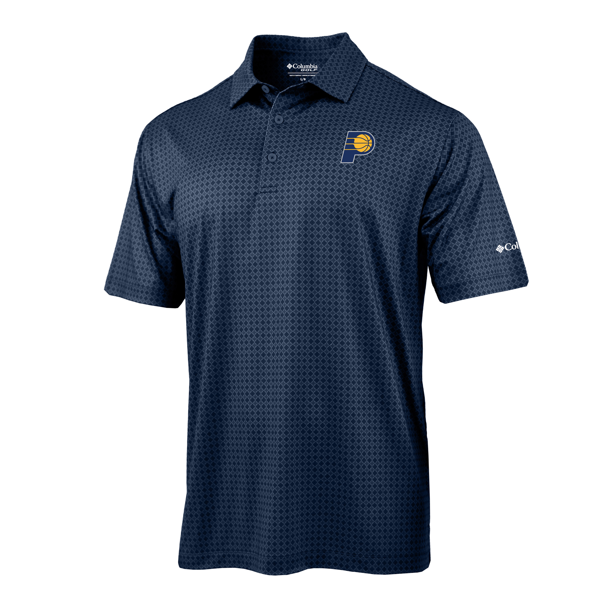 Men's Columbia Navy Indiana Pacers Highland Drift Omni-Wick Polo