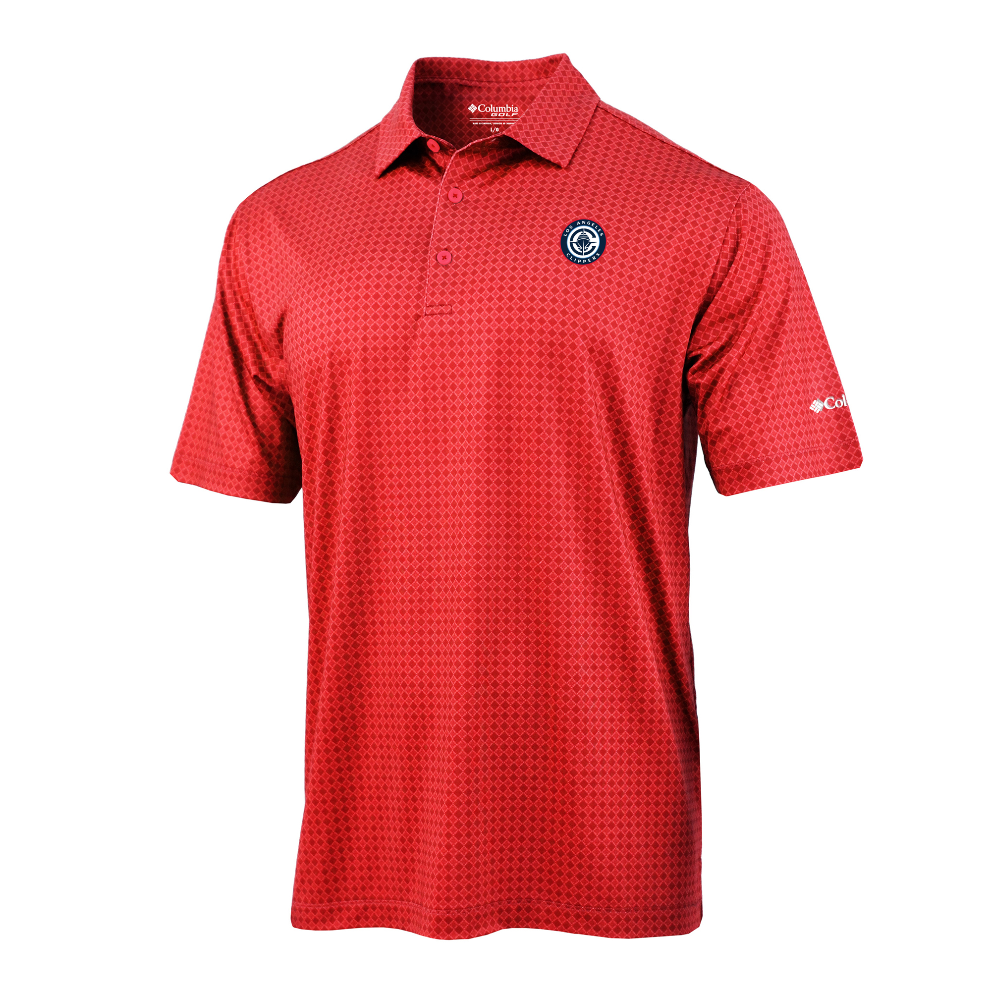 Men's Columbia Red LA Clippers Highland Drift Omni-Wick Polo