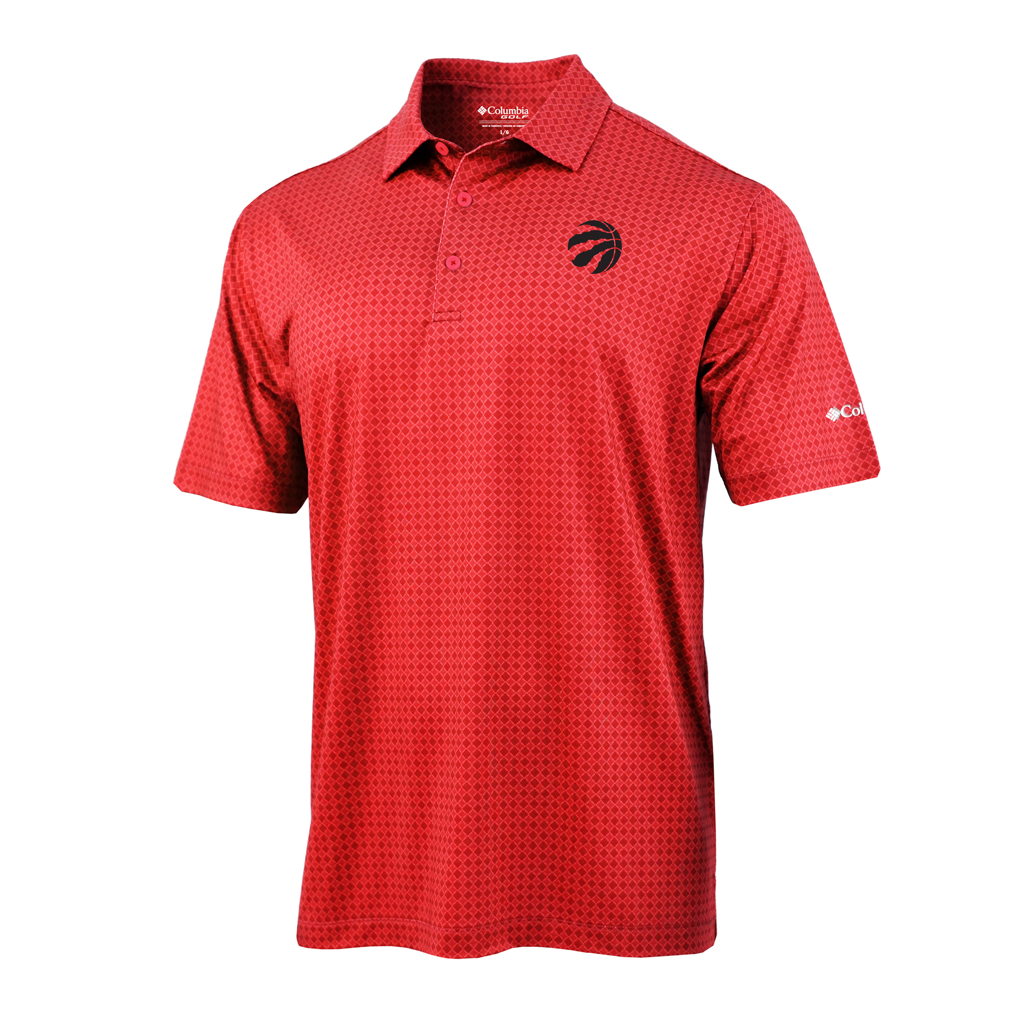 Men's Columbia Red Toronto Raptors Highland Drift Omni-Wick Polo