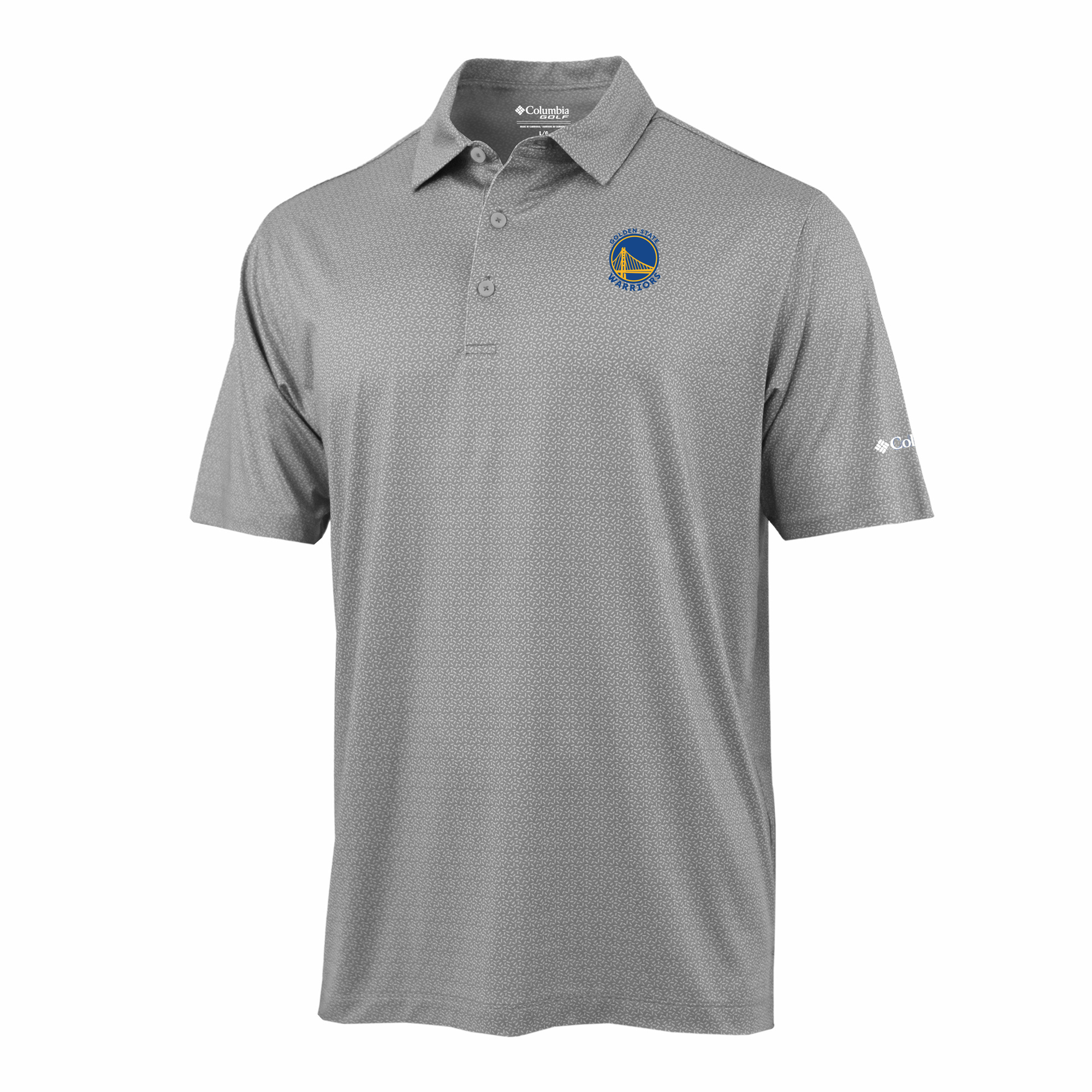 Men's Columbia Gray Golden State Warriors Pacer Polo