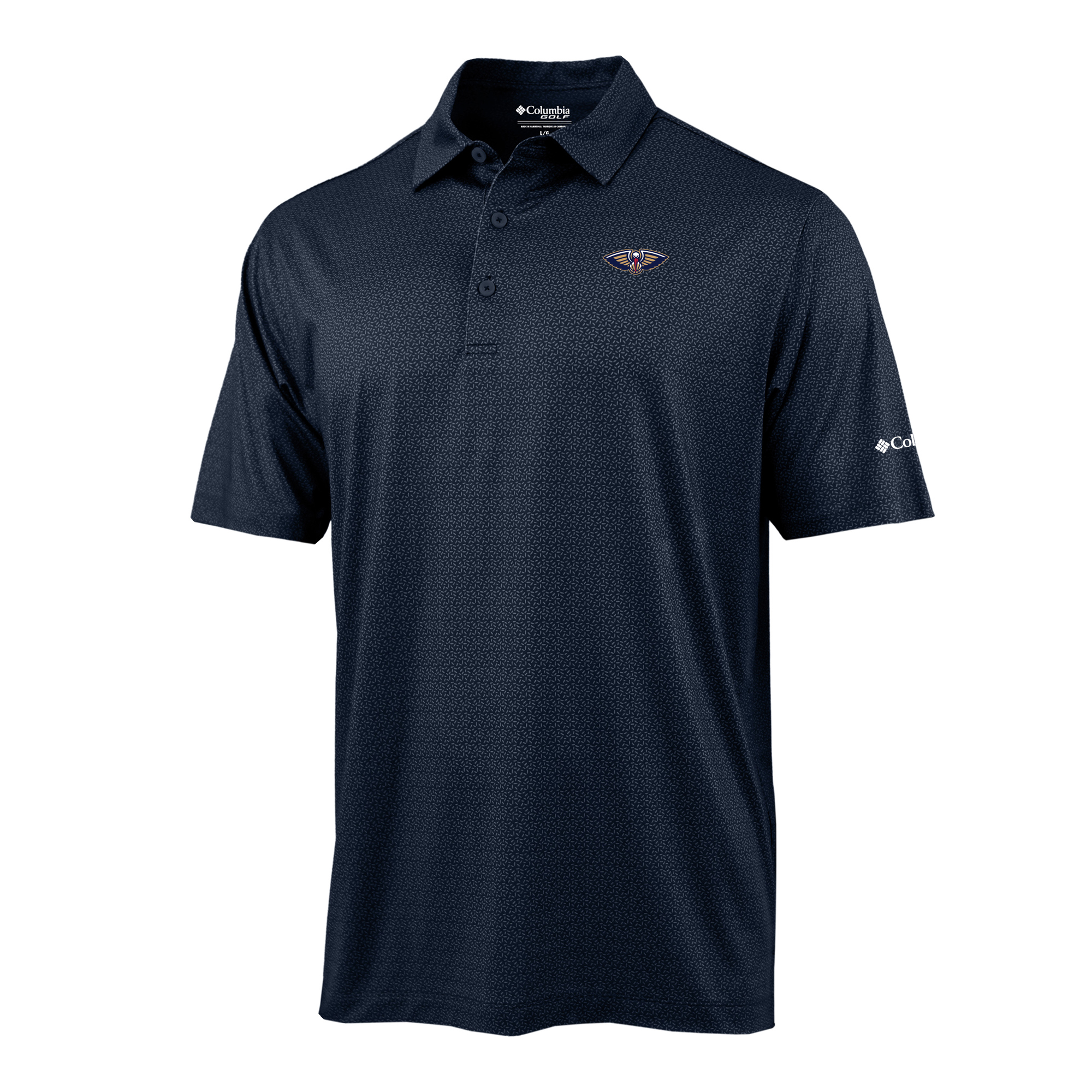 Men's Columbia Navy New Orleans Pelicans Pacer Polo