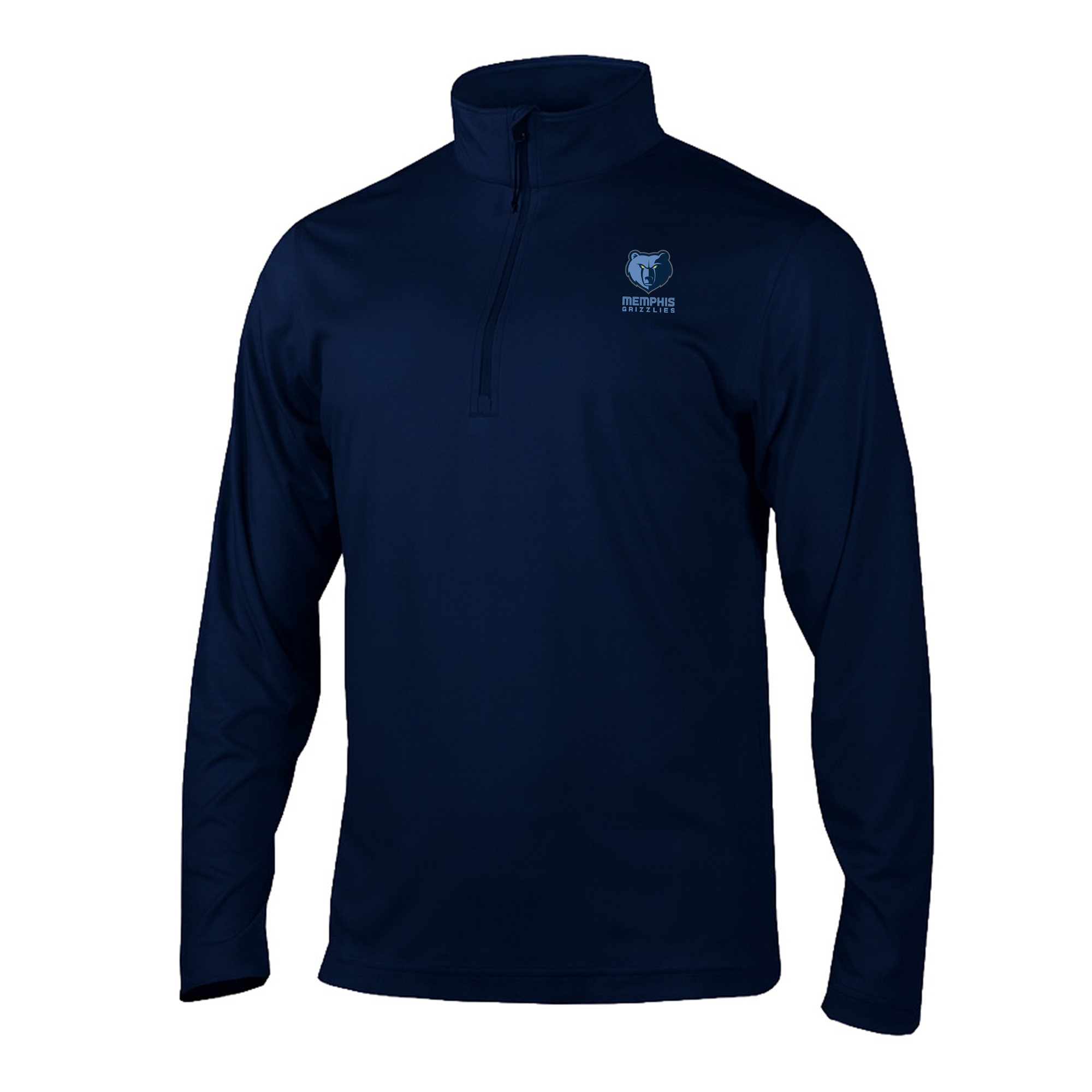 Men's Columbia Navy Memphis Grizzlies Fairway Break Quarter-Zip Pullover