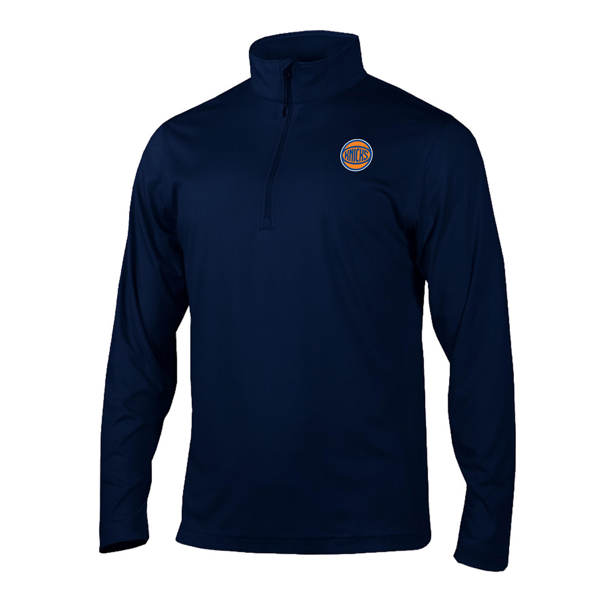 Men's Columbia Navy New York Knicks Fairway Break Quarter-Zip Pullover