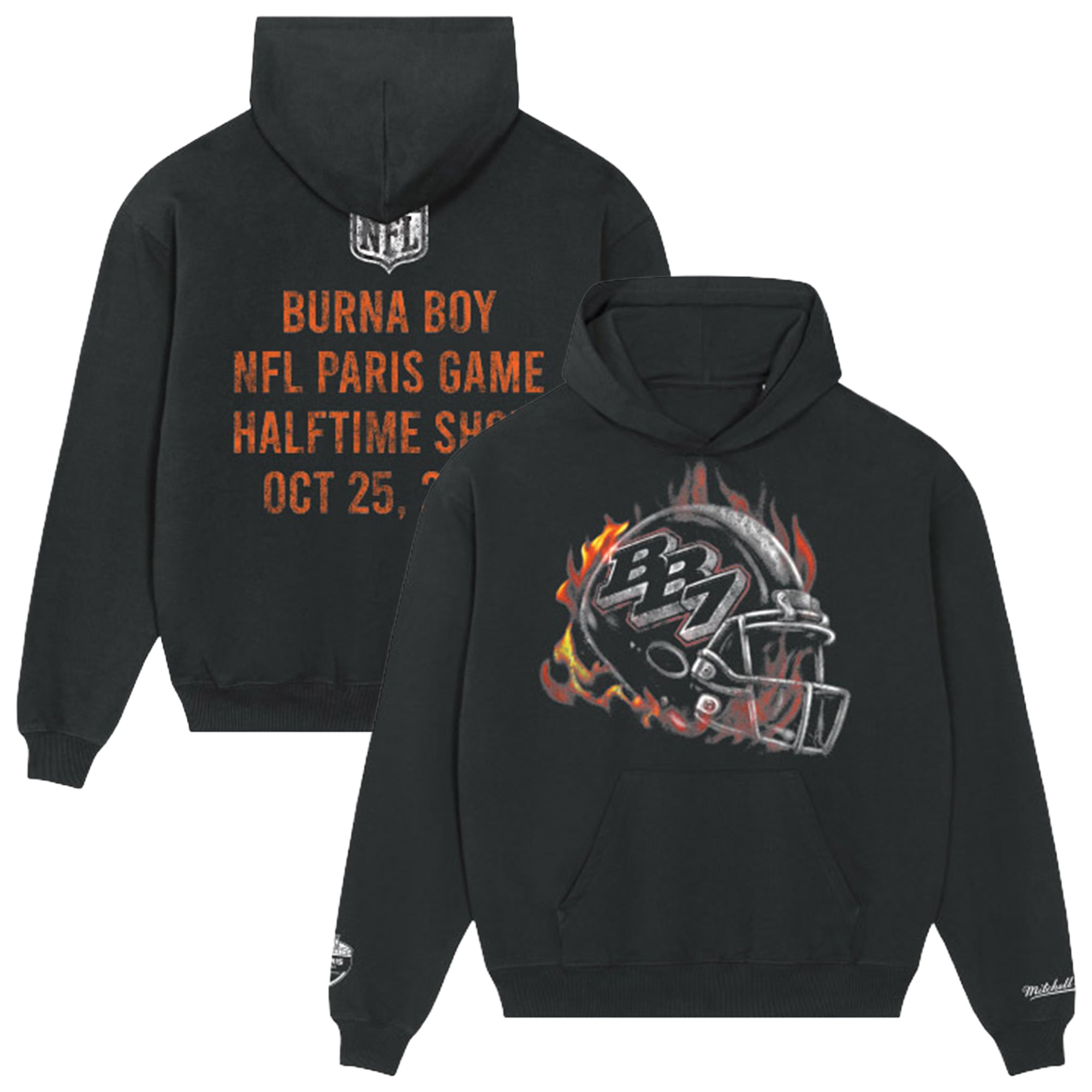 Sweat à capuche NFL Paris International Games 2026 Mitchell & Ness x Burna Boy - Homme