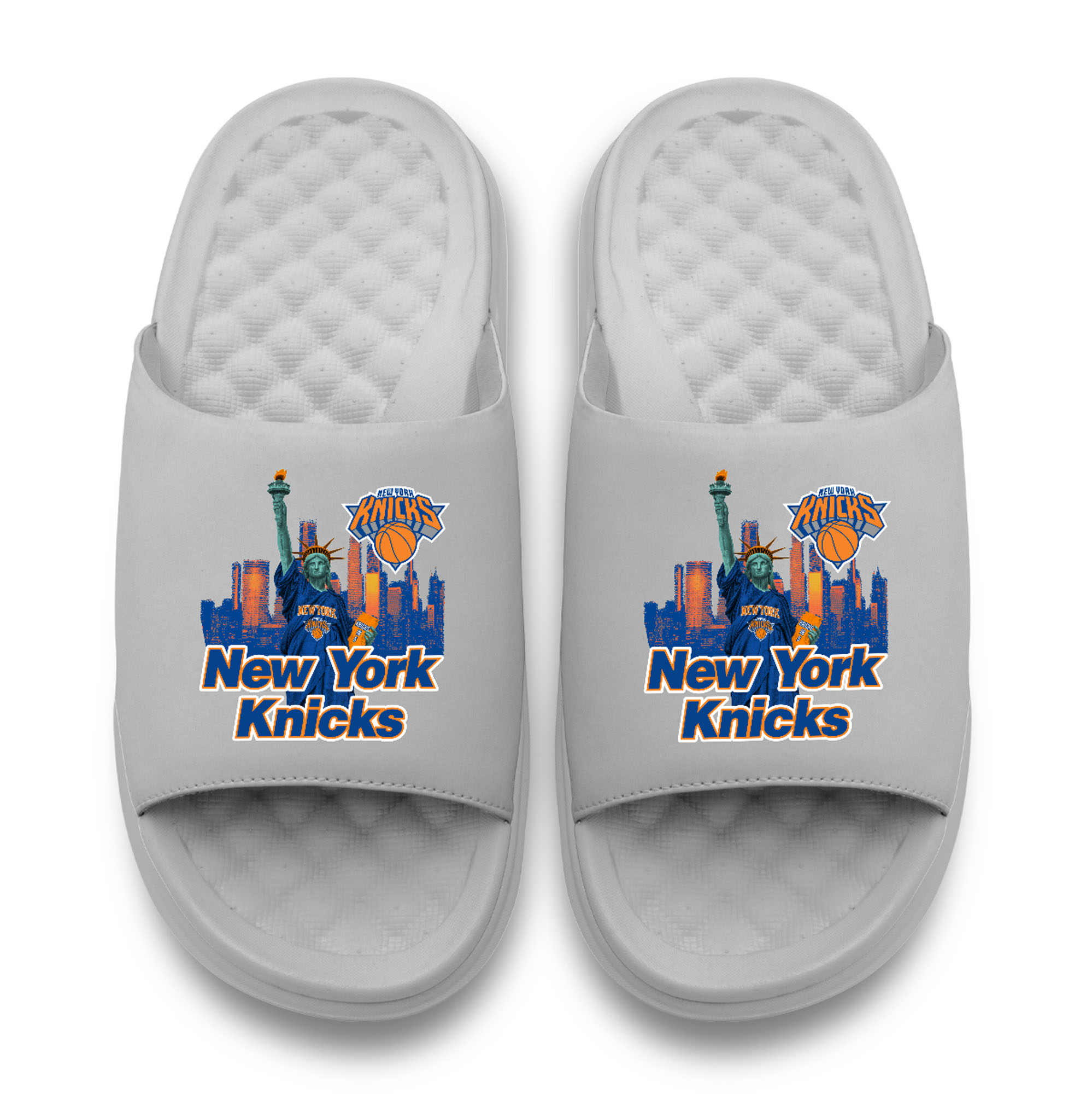 Unisex ISlide Gray New York Knicks New York Statue of Liberty Motive Slide Sandals
