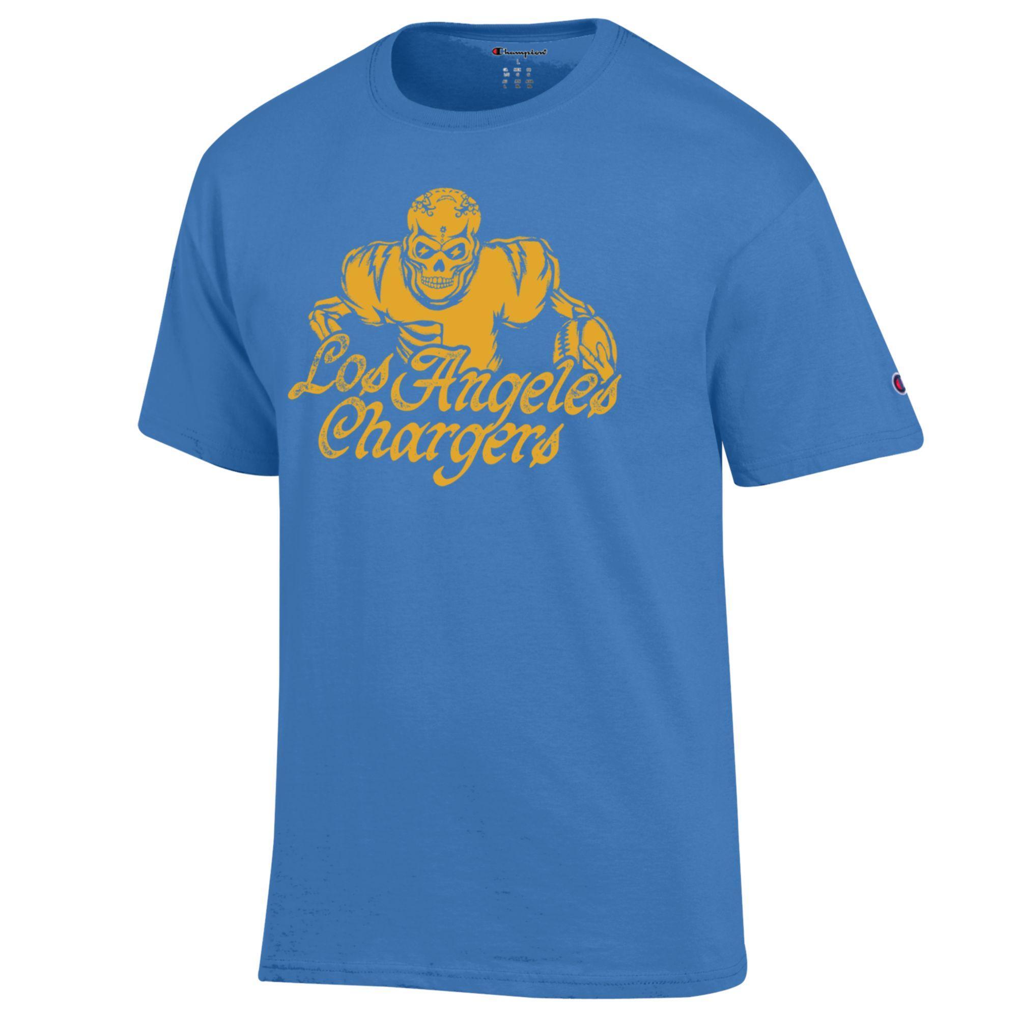 Men's Champion Powder Blue Los Angeles Chargers Puro Chargers T-Shirt