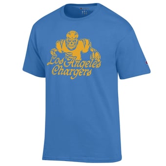 Men's Champion Powder Blue Los Angeles Chargers Puro Chargers T-Shirt