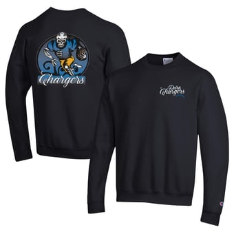 Men's Champion Black Los Angeles Chargers Puro Chargers Powerblend Sweatshirt