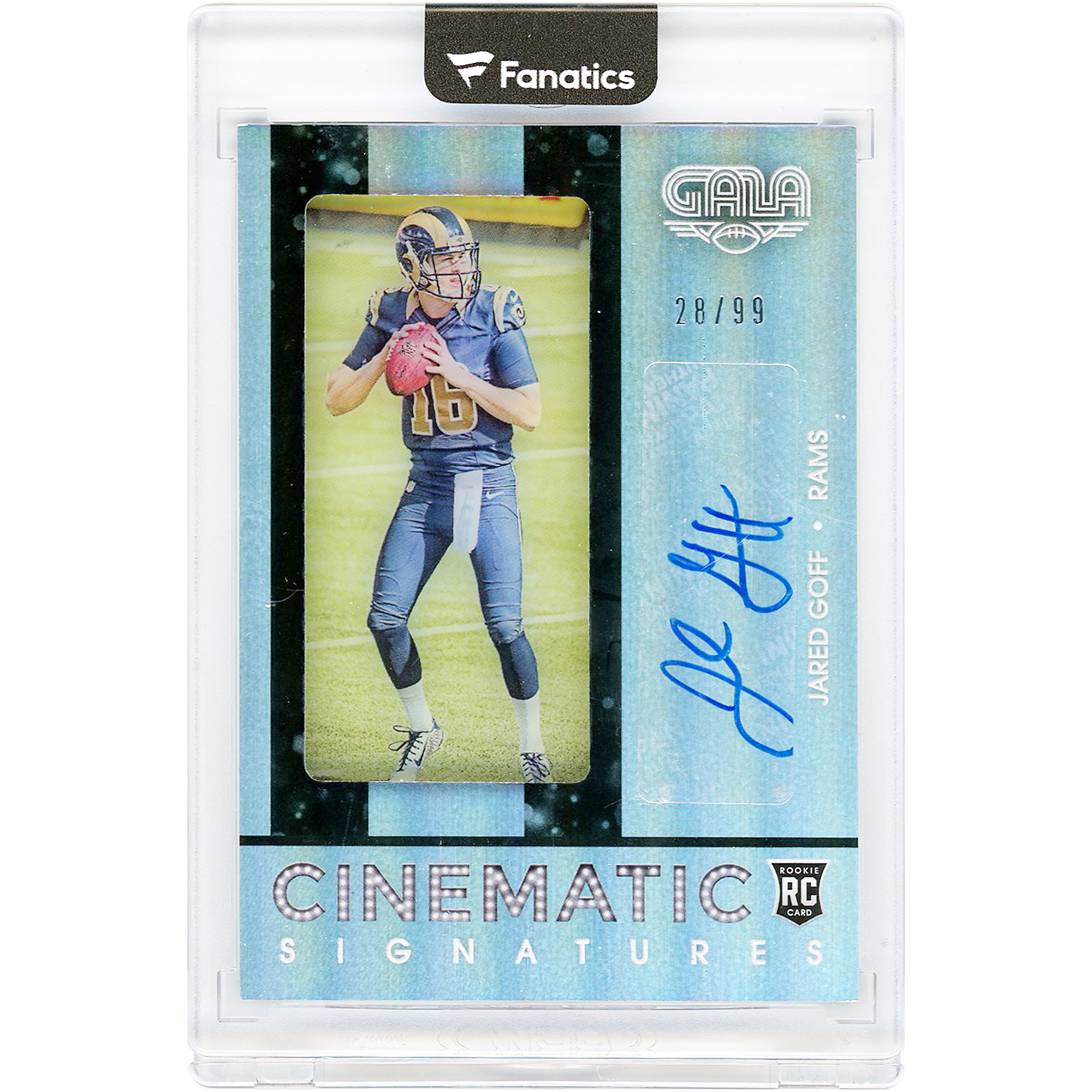 Jared Goff Los Angeles Rams Autographed 2016 Panini Gala Cinematic Signatures #CRS-JG #28/99 Rookie Card