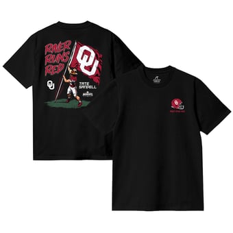 Unisex Tate Sandell Black Oklahoma Sooners The River Runs Red T-Shirt