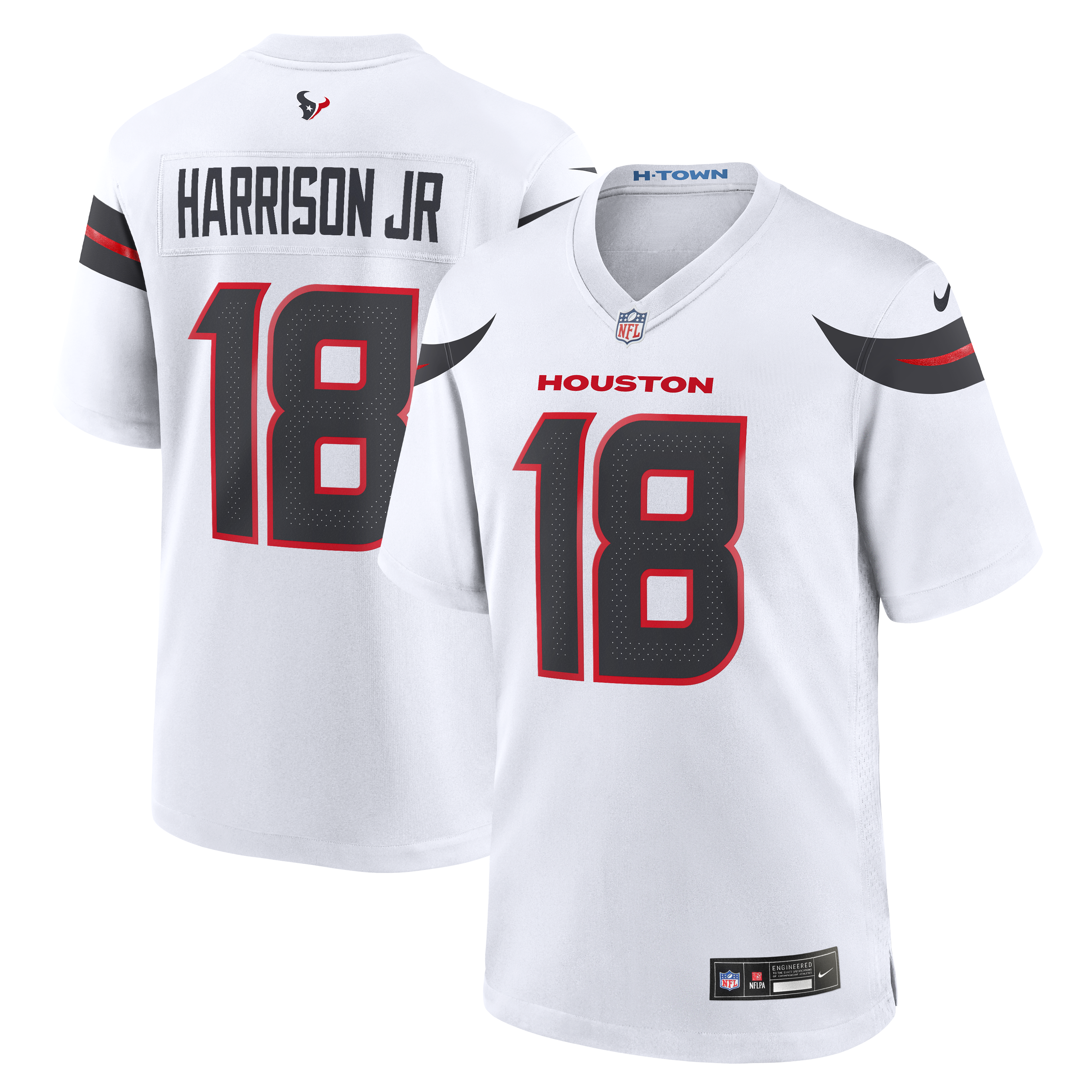 Men's Nike Marvin Harrison Jr. White Houston Texans Game Jersey