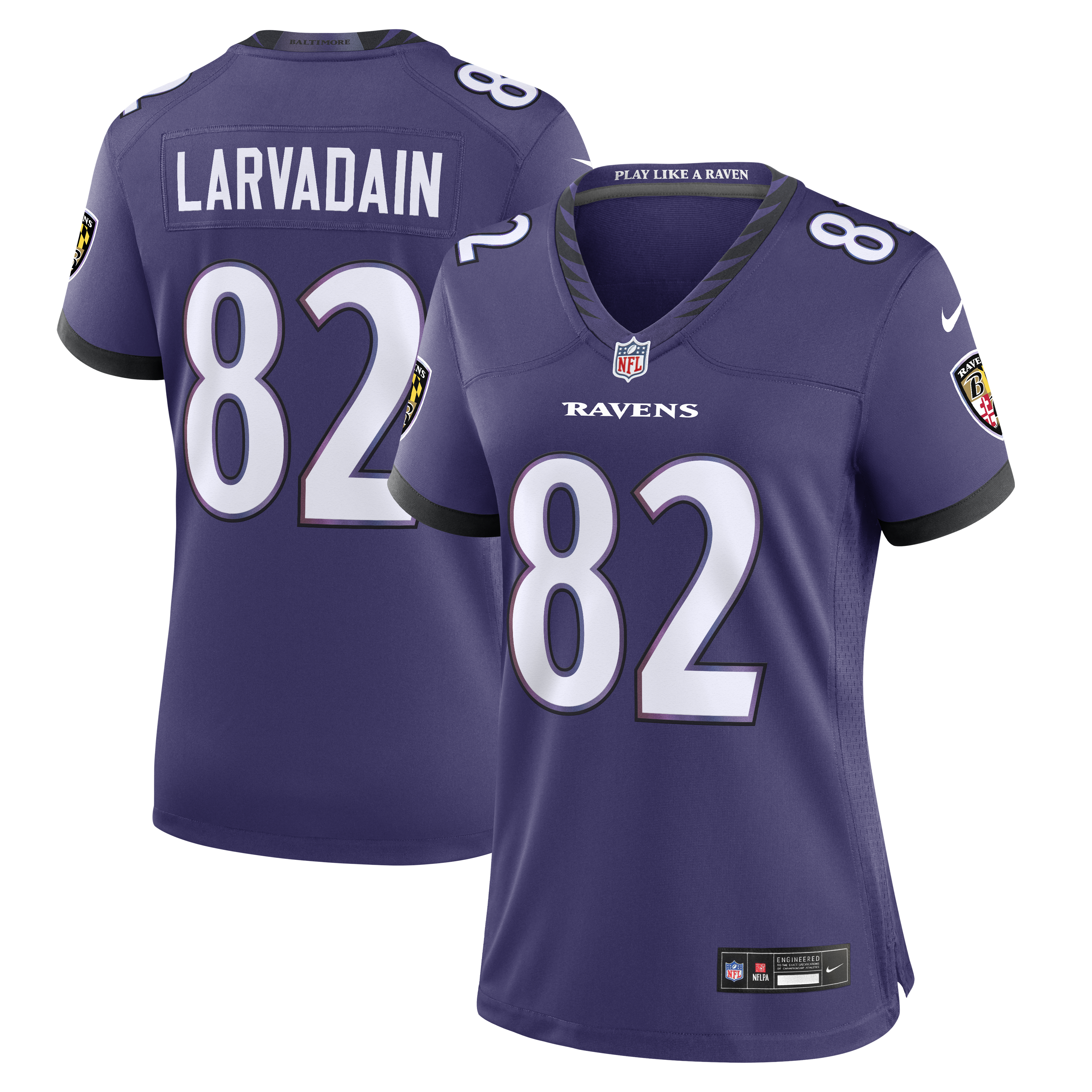Women's Nike Gage Larvadain Purple Baltimore Ravens Team Game Jersey