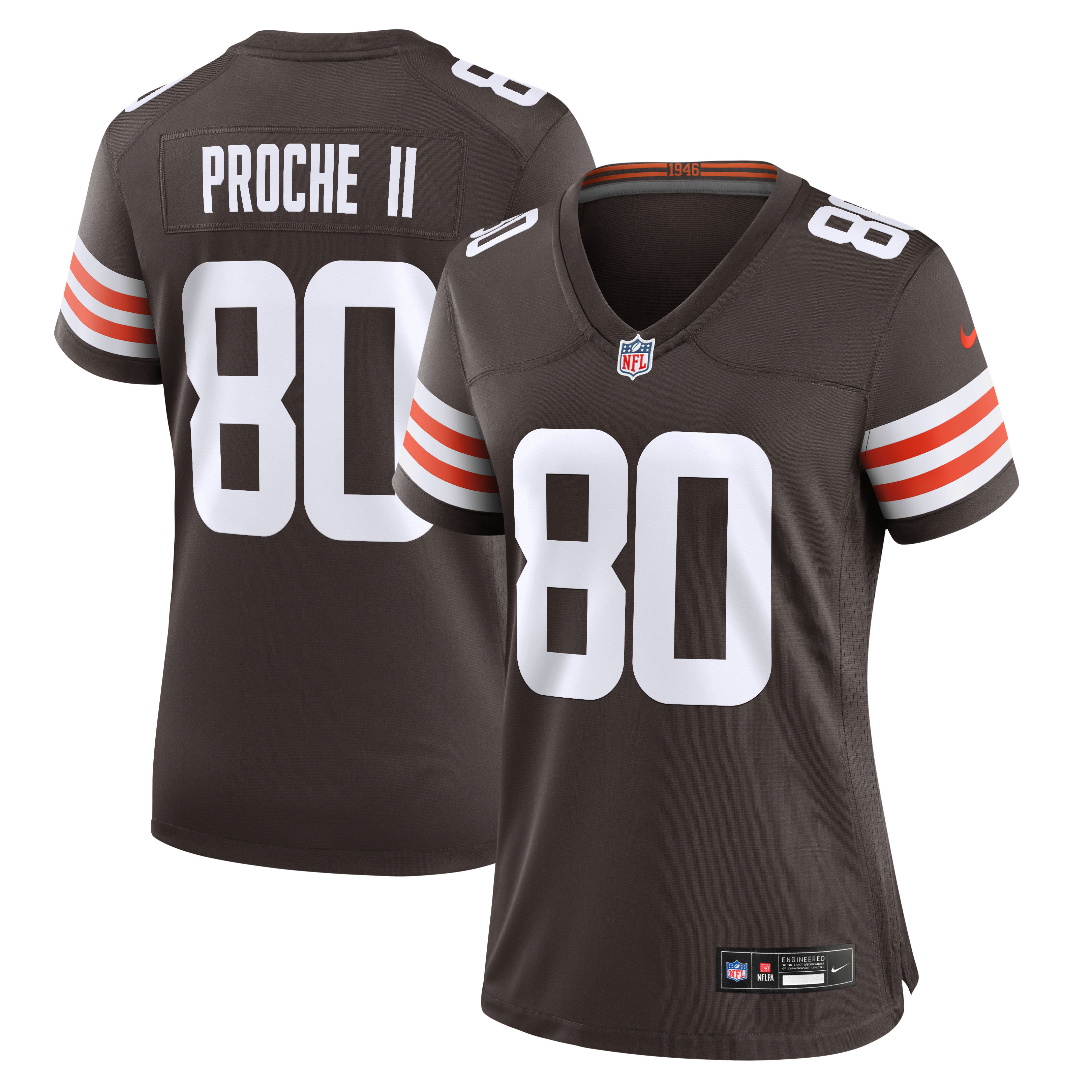 Women's Nike James Proche II Brown Cleveland Browns Team Game Jersey