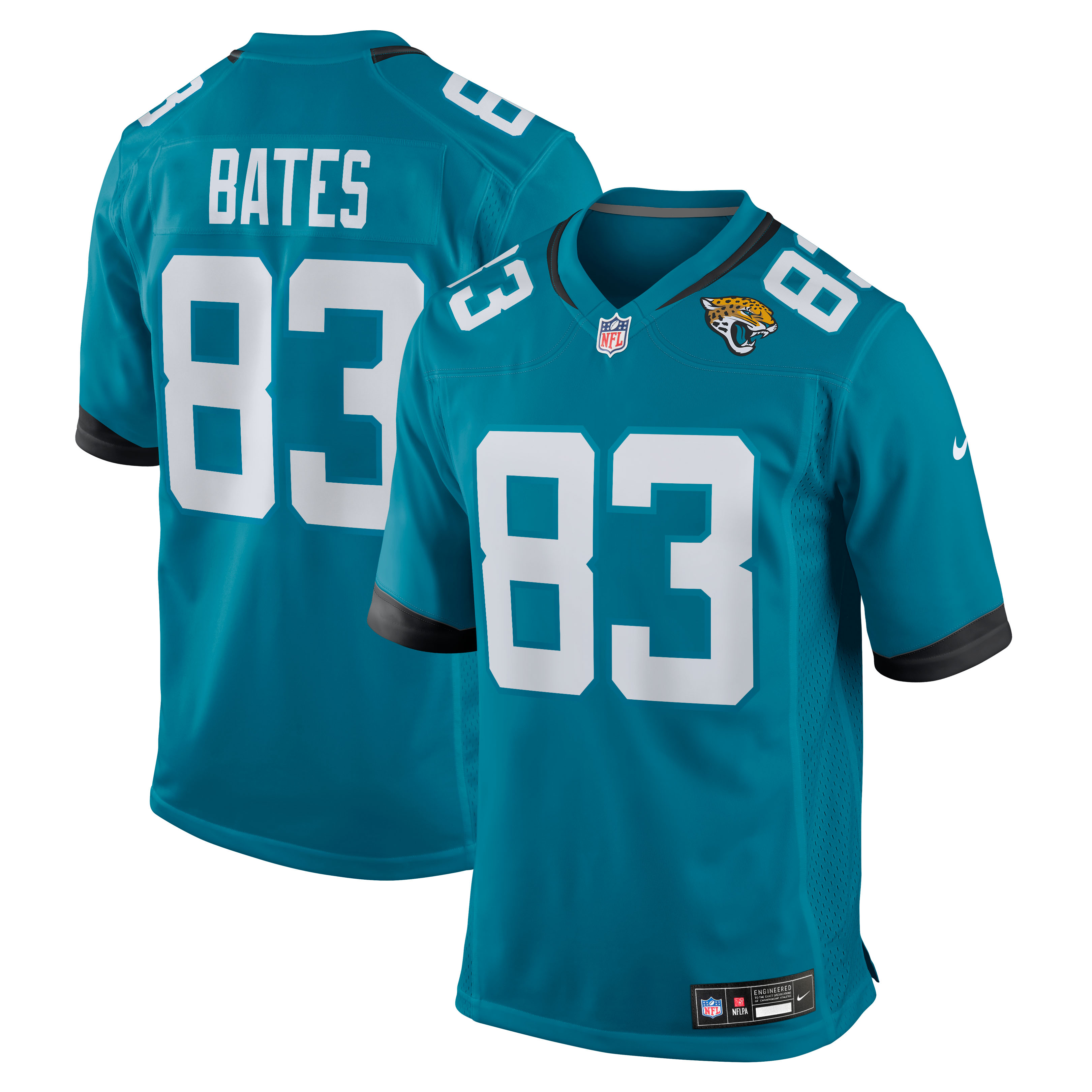 Men's Nike Brenden Bates Teal Jacksonville Jaguars Team Game Jersey