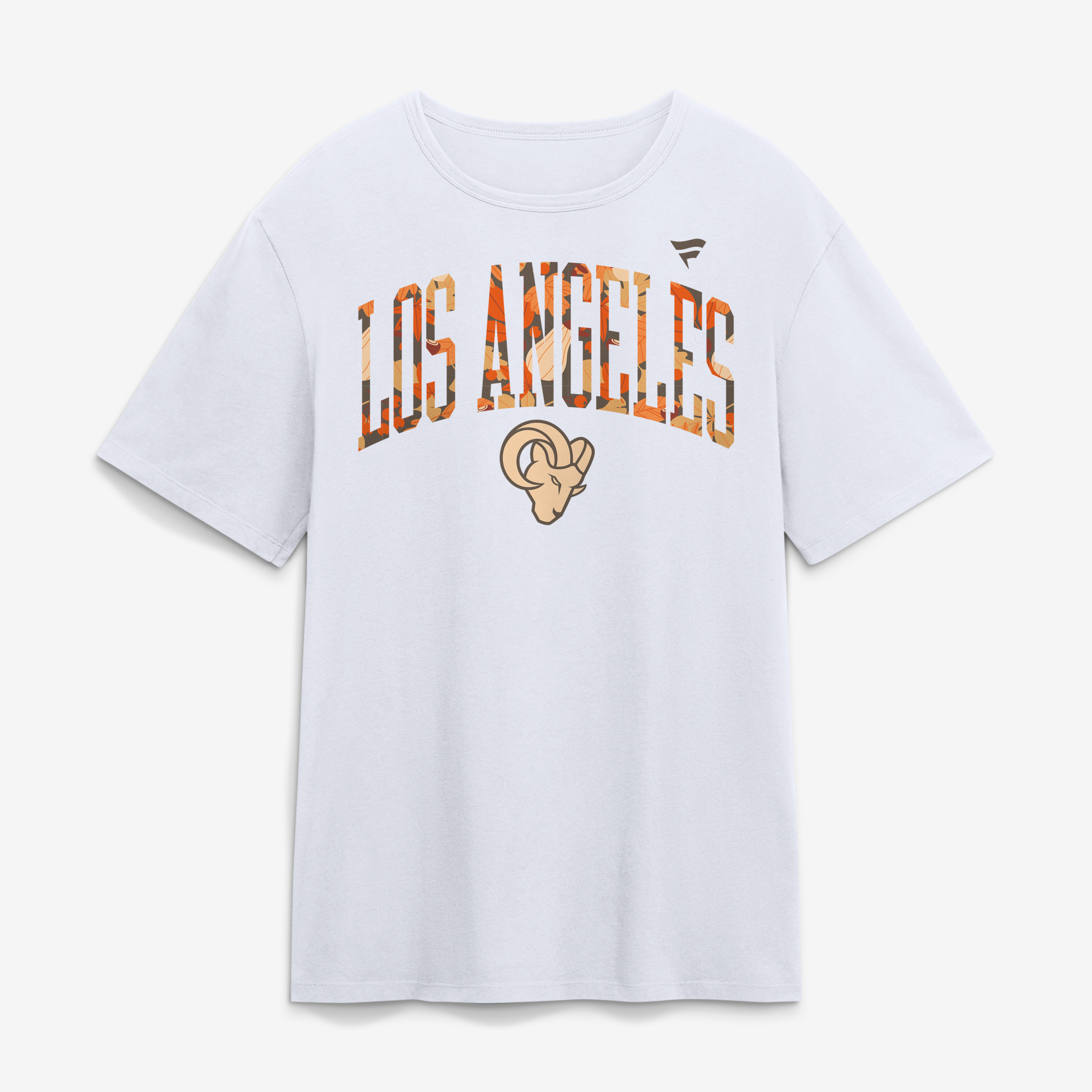 Men's White Los Angeles Rams Fall Wordmark T-Shirt