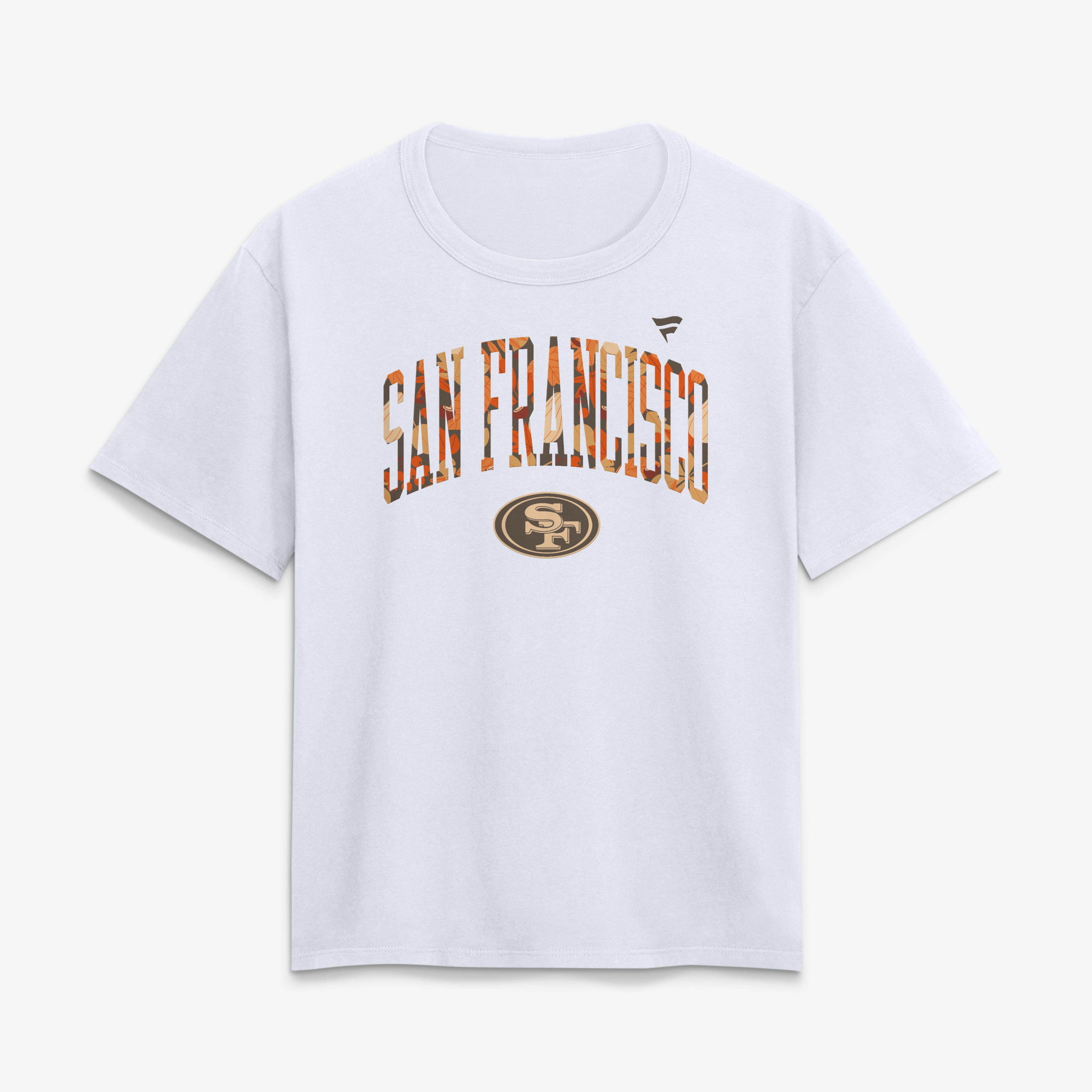 Women's White San Francisco 49ers Fall Wordmark T-Shirt