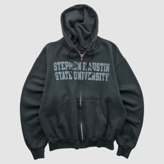Stephen F. Austin Lumberjacks Champion 2000s Hooded Full Zip Sweatshirt - Black - M by Fanatics Real Vintage