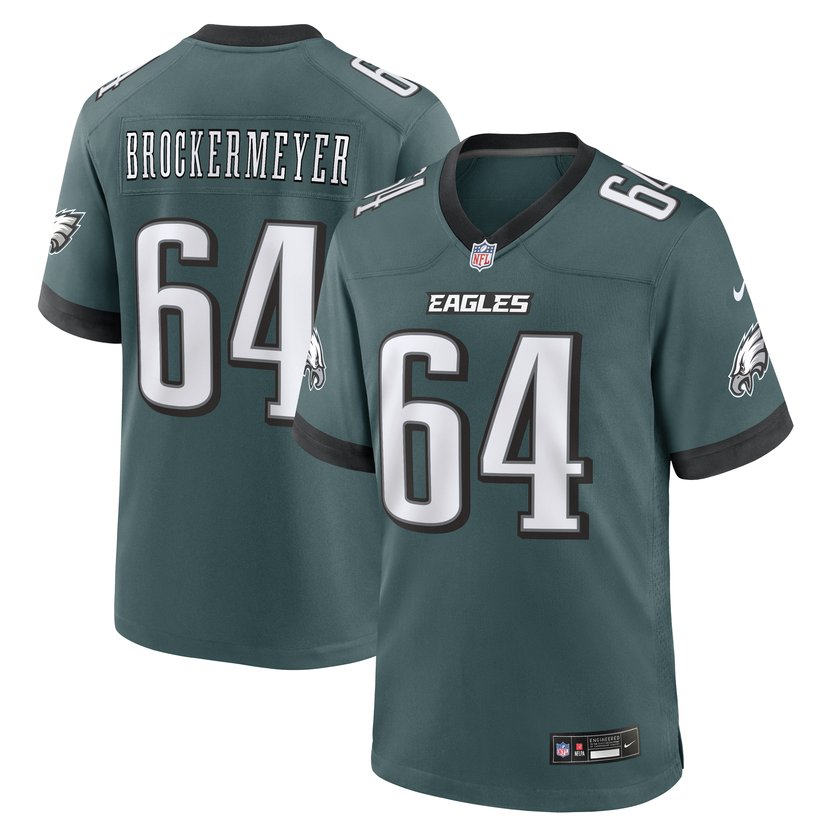 Men's Nike James Brockermeyer Midnight Green Philadelphia Eagles Team Game Jersey