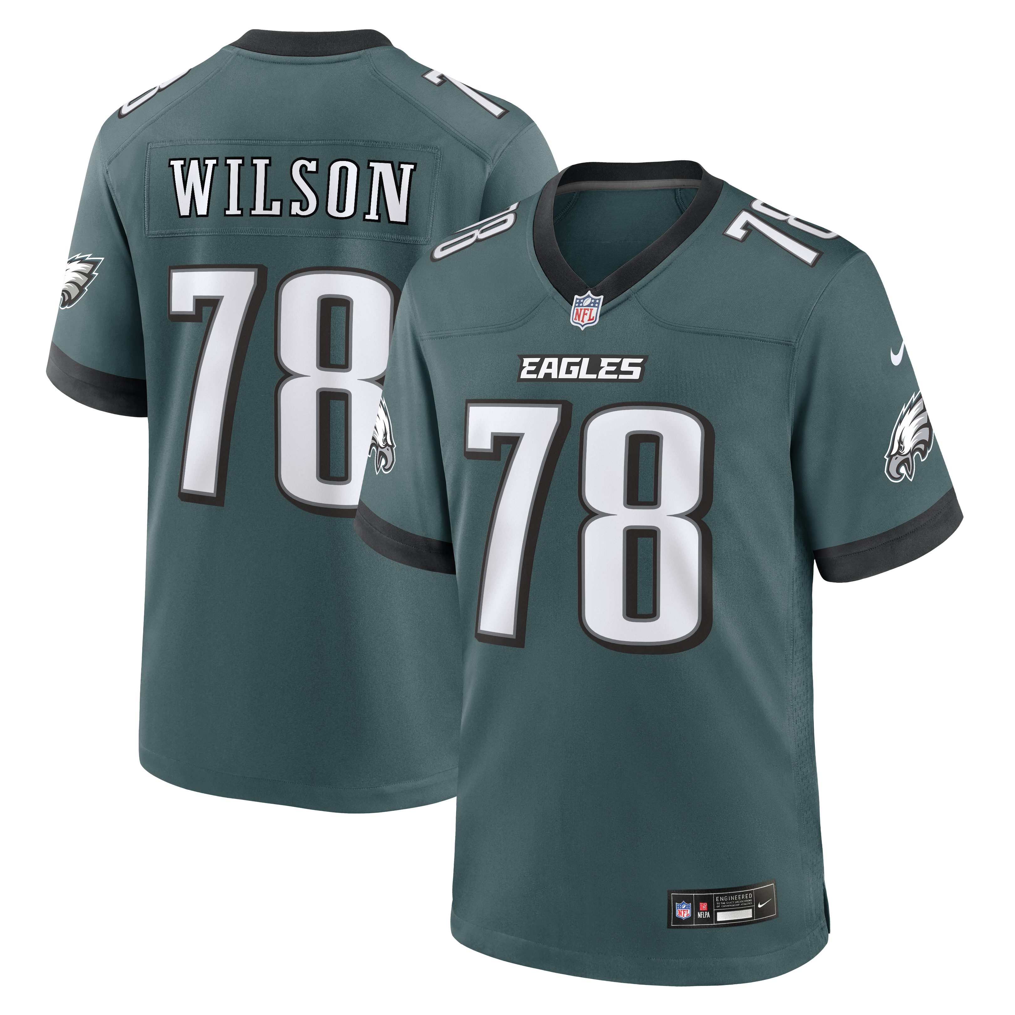 Men's Nike Zion Wilson Midnight Green Philadelphia Eagles Team Game Jersey