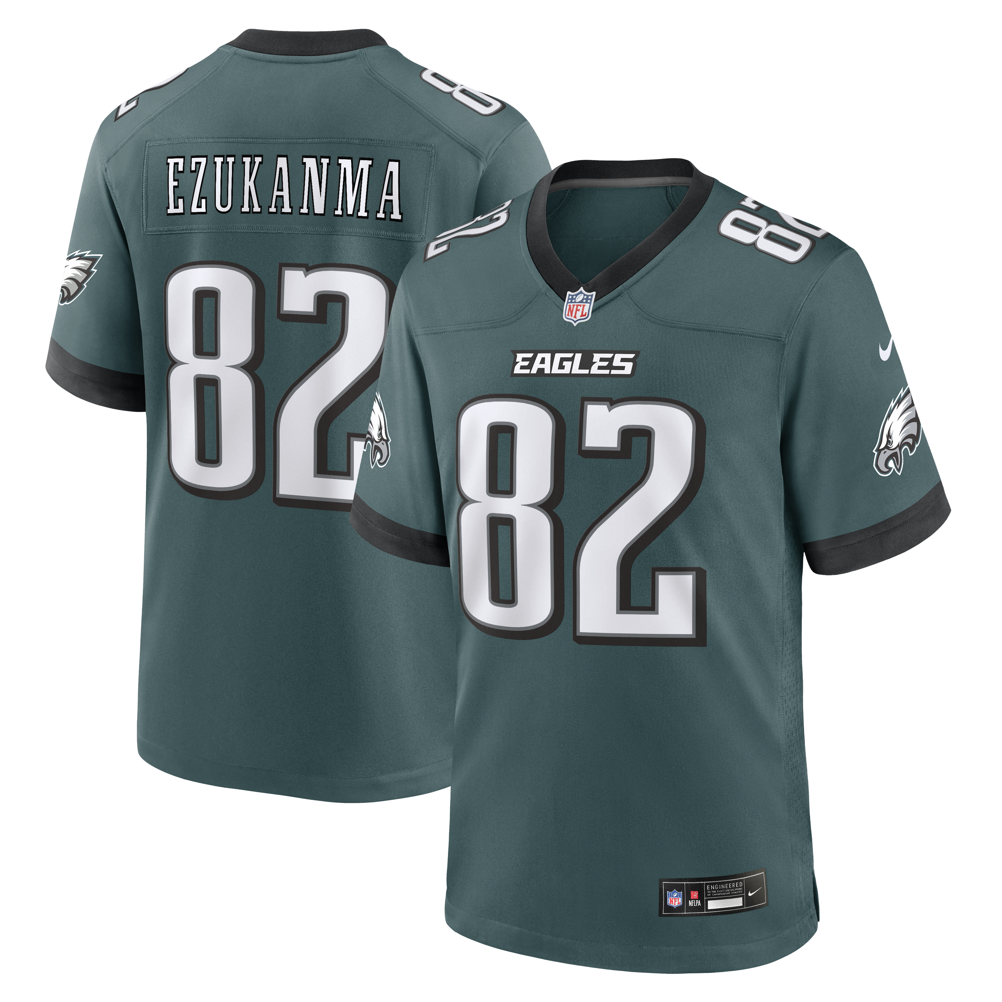 Men's Nike Erik Ezukanma Midnight Green Philadelphia Eagles Team Game Jersey
