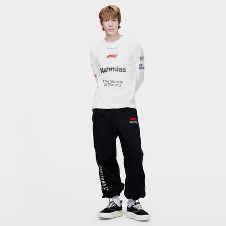 Unisex NAHMIAS x Formula 1 White Austin Capsule Waffle Thermal Long Sleeve T-Shirt