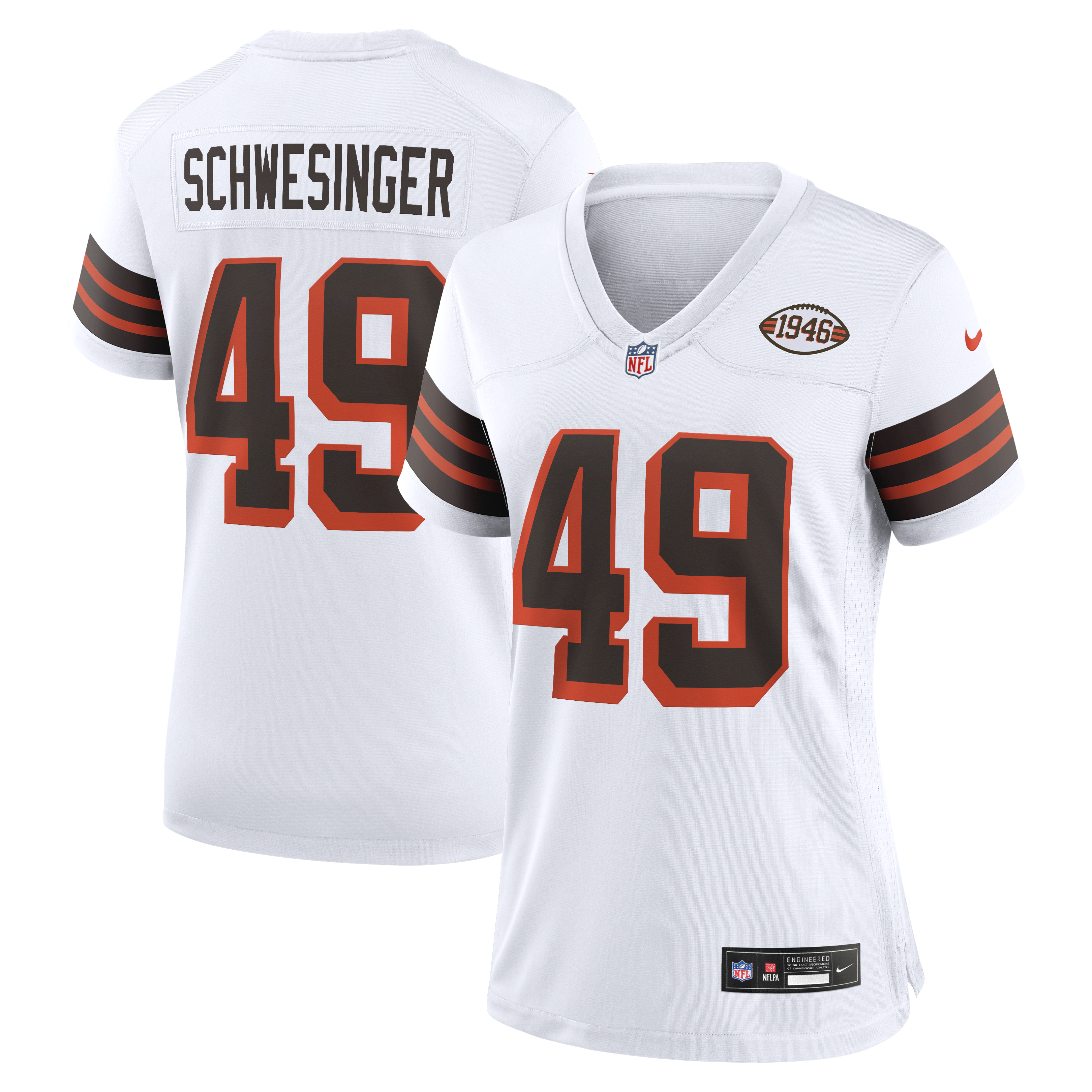 Women's Nike Carson Schwesinger White Cleveland Browns Alternate Game Jersey