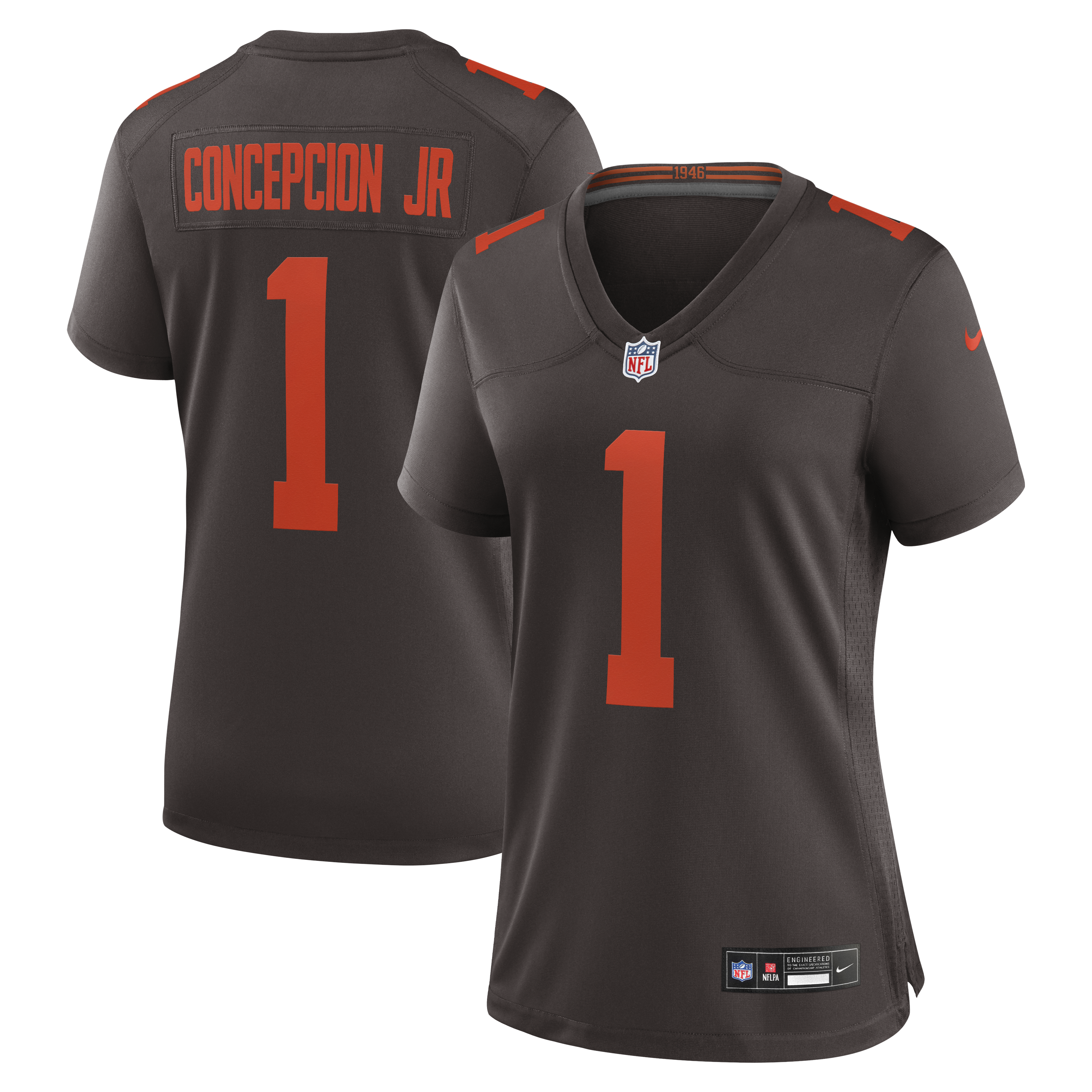 Women's Nike KC Concepcion Jr. Brown Cleveland Browns Alternate Game Jersey