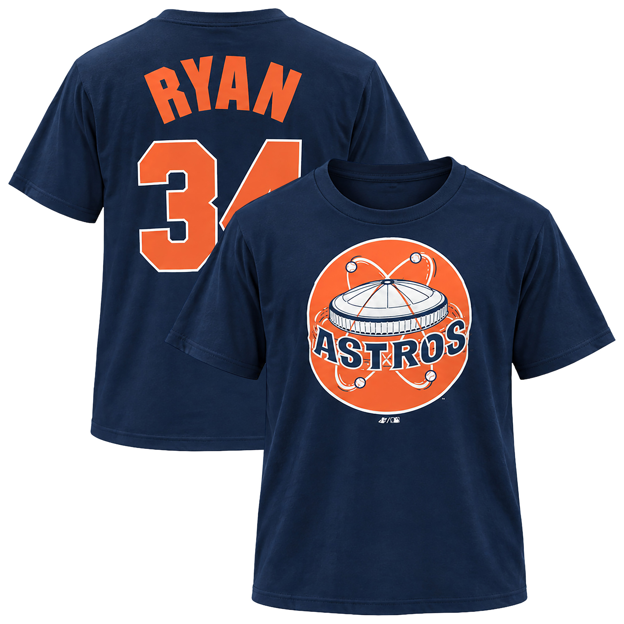 Men's Nolan Ryan Navy Houston Astros Big & Tall Cooperstown Name & Number T-Shirt