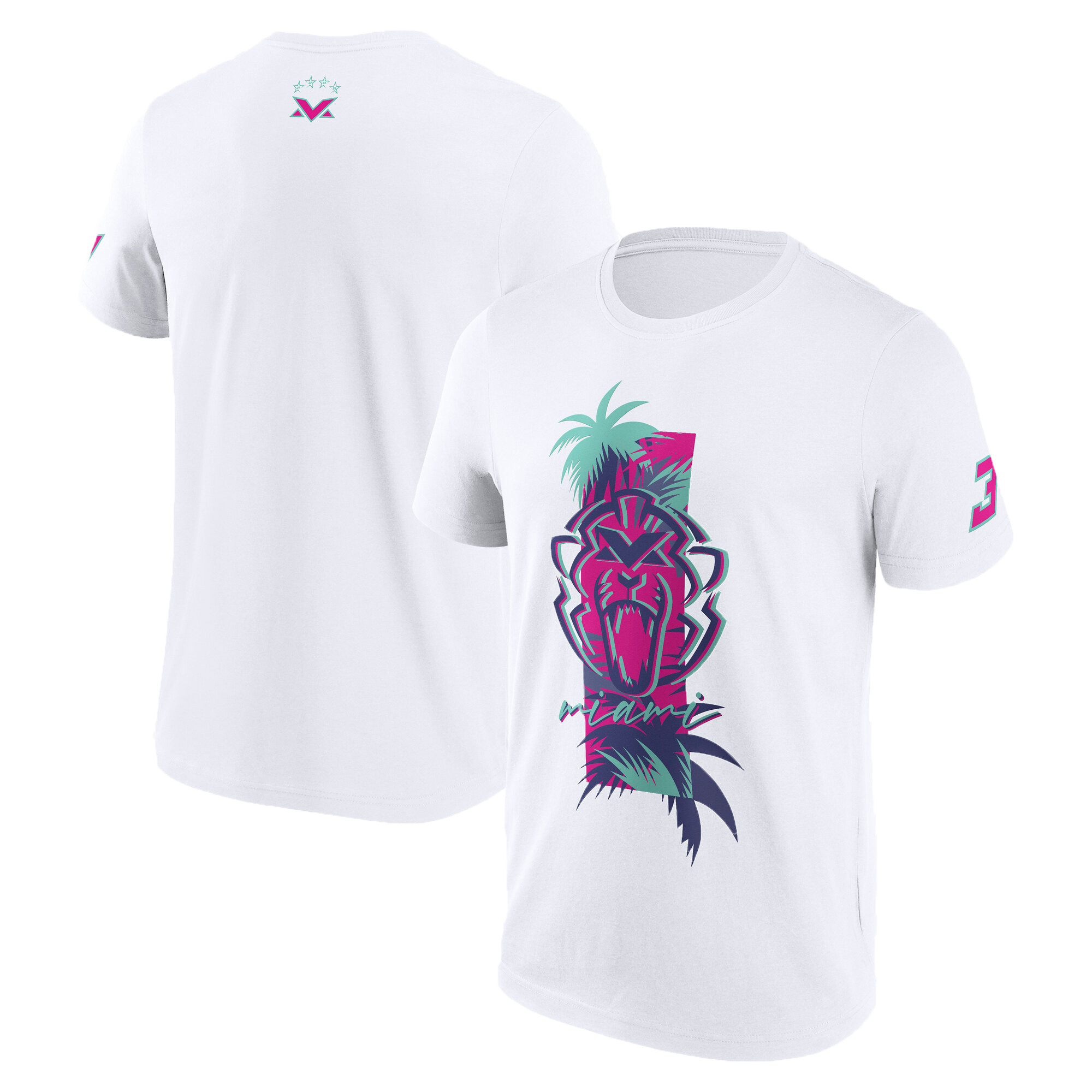 Men's Fanatics  White Max Verstappen 2026 Miami Grand Prix Unleash The Lion Graphic T-Shirt
