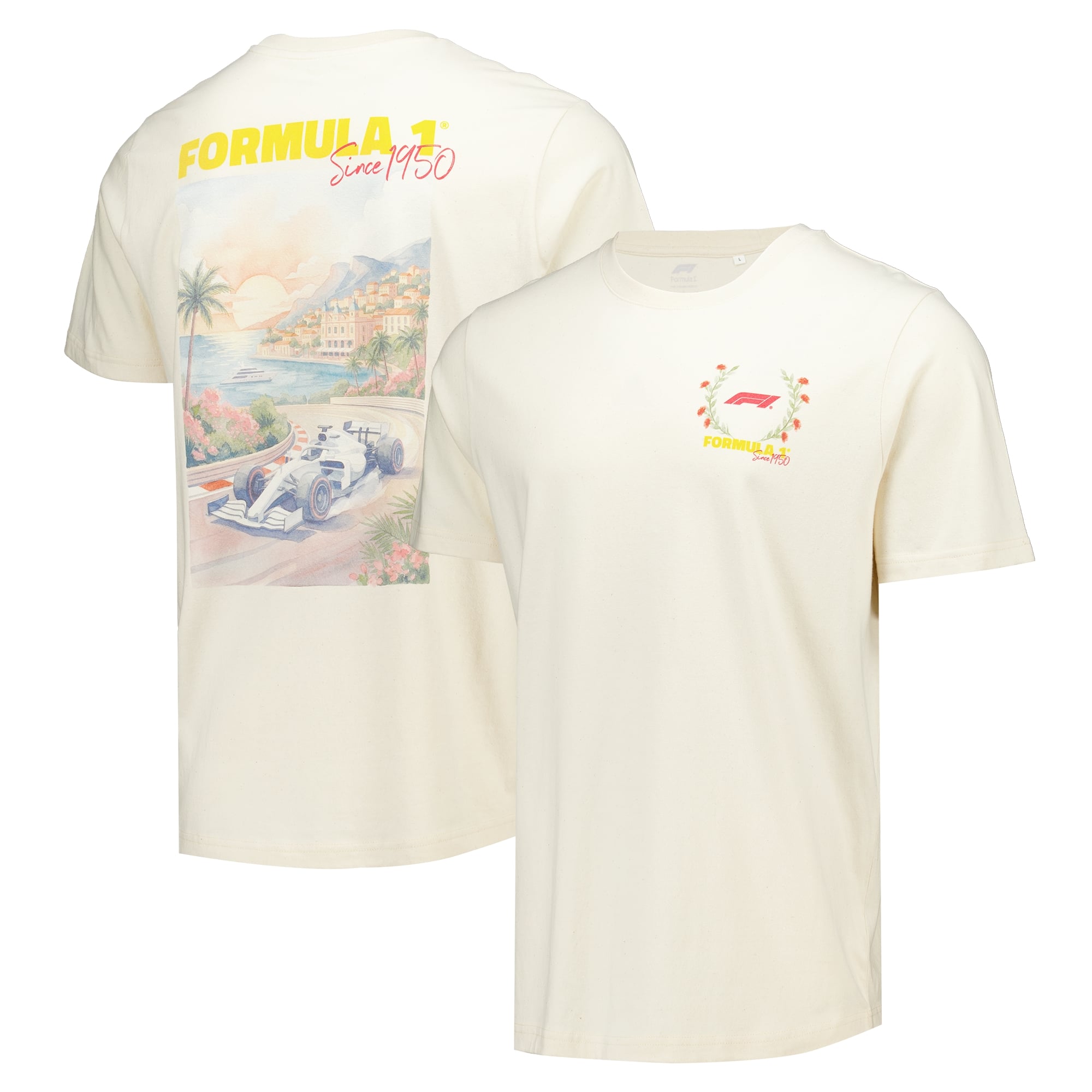 Men's Fanatics Cream F1 Retro Graphic T-Shirt