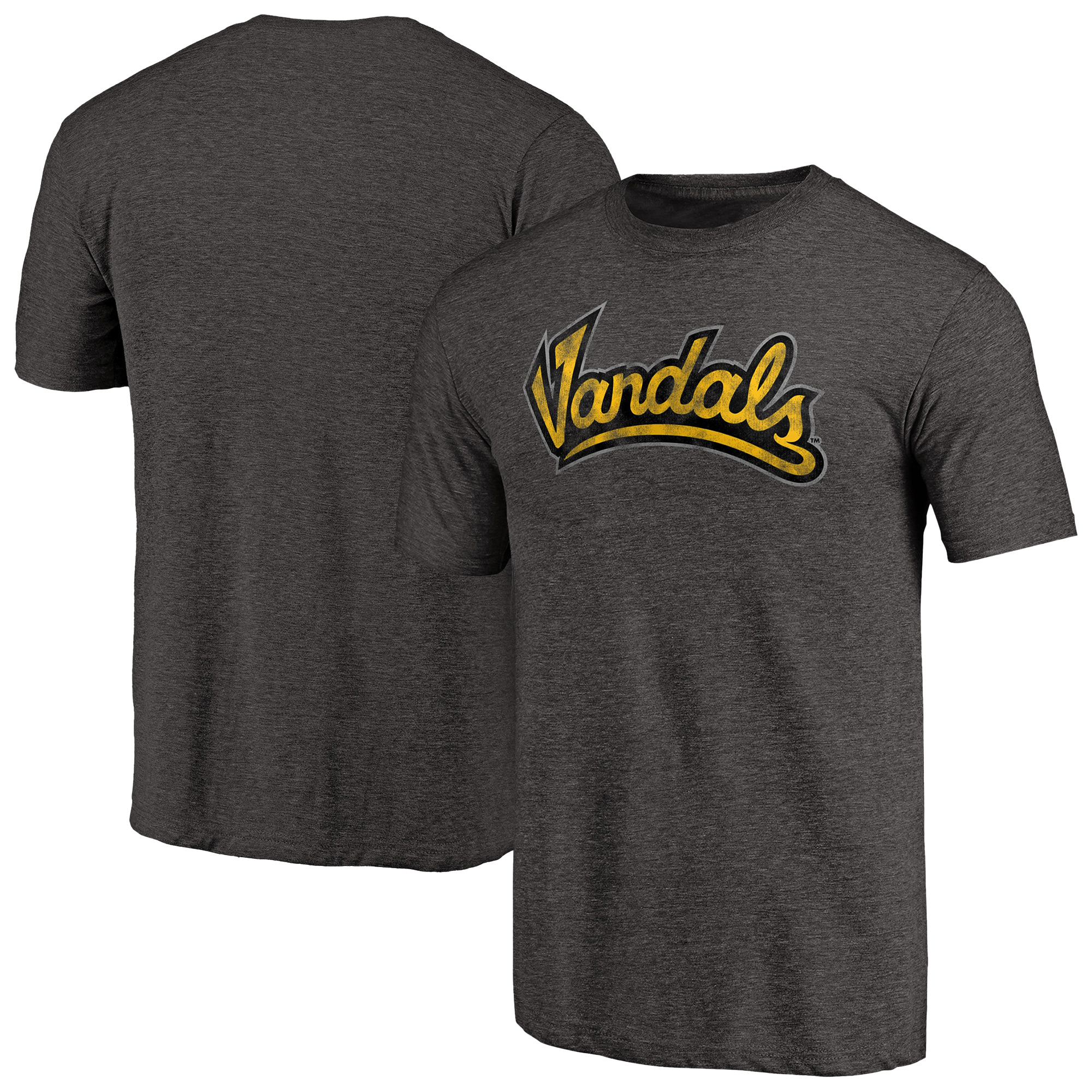 Men's Black Idaho Vandals Classic Wordmark Tri-Blend T-Shirt