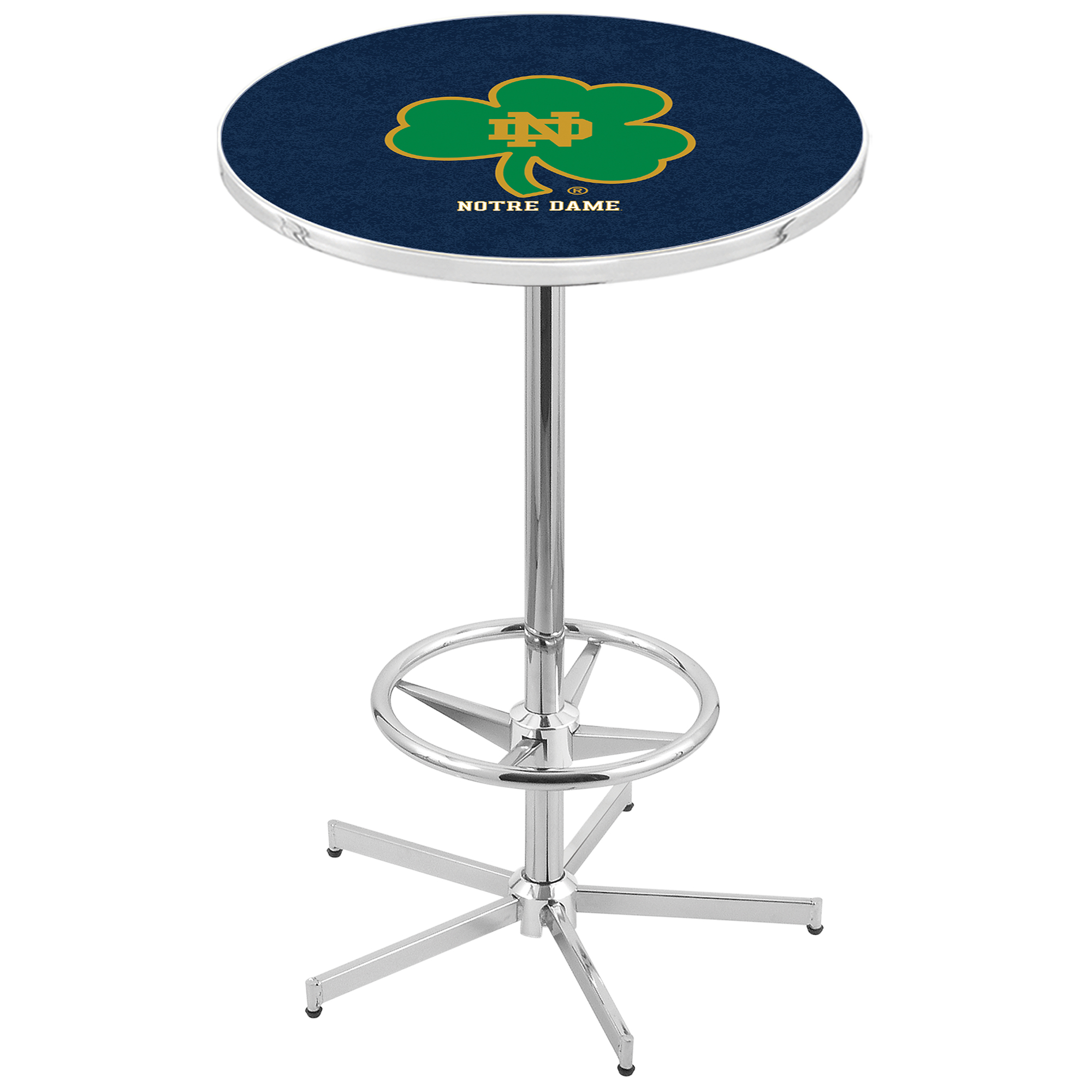 Notre Dame Fighting Irish 42" Retro Base Chrome Pub Table