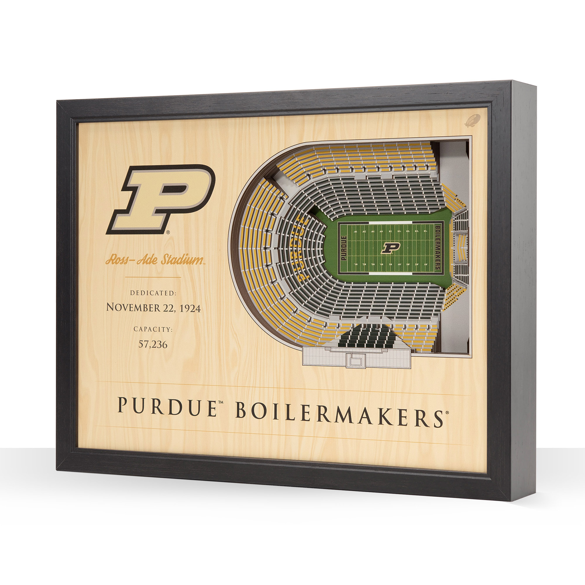 IDNA Purdue Boilermakers 25.5" x 19.5" Ross-Ade Stadium Stadium Views Wall Art