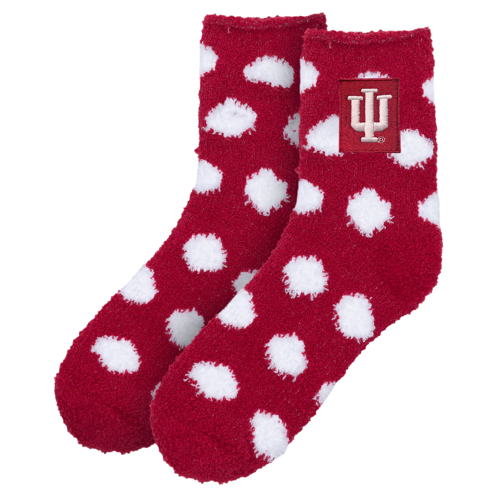 Women's ZooZatz Indiana Hoosiers Plush Dot Socks