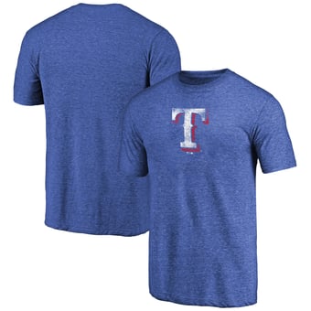 Men's Royal Texas Rangers Distressed Team 2 Tri-Blend T-Shirt