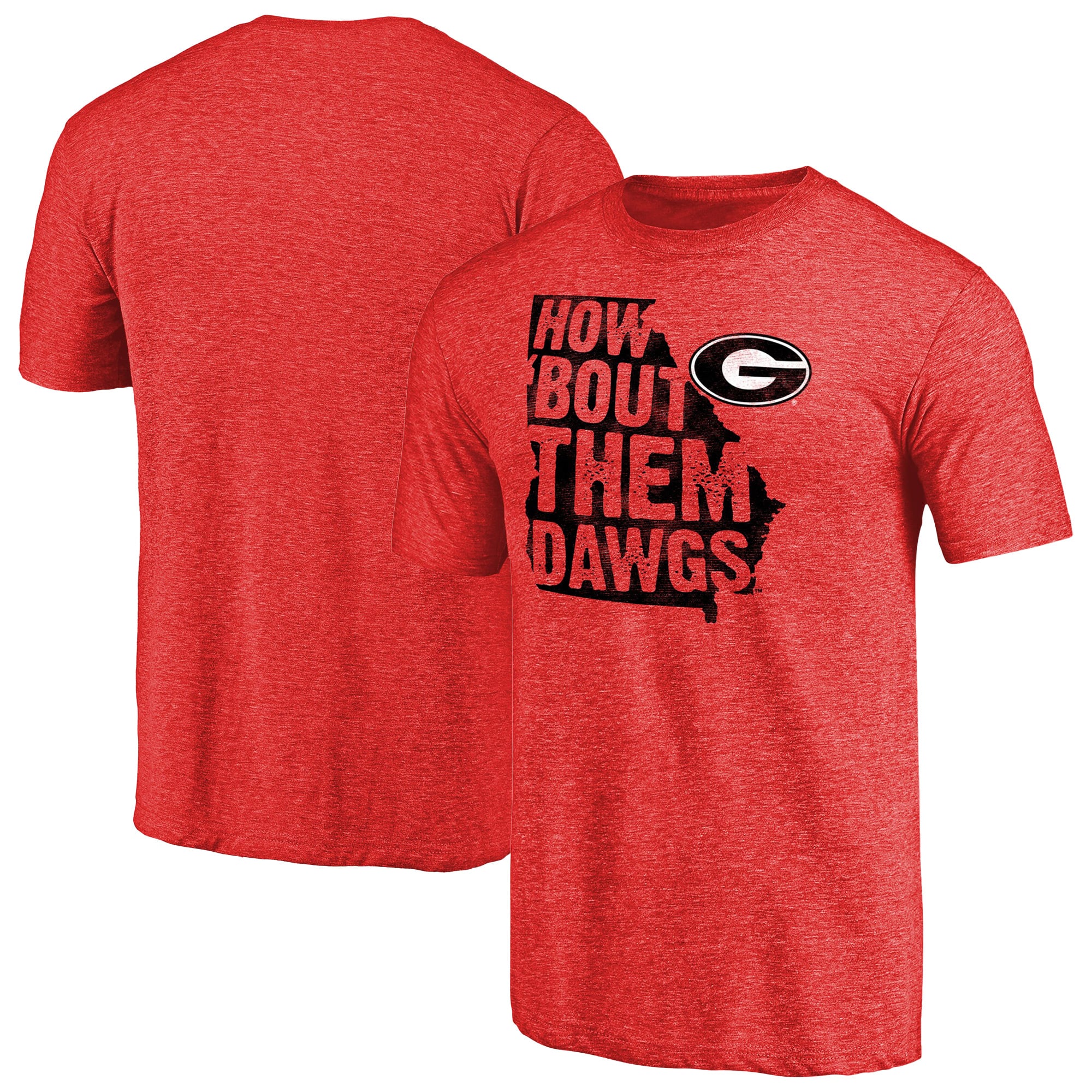 Men's Red Georgia Bulldogs Them Dawgs Hometown Collection Tri-Blend T-Shirt